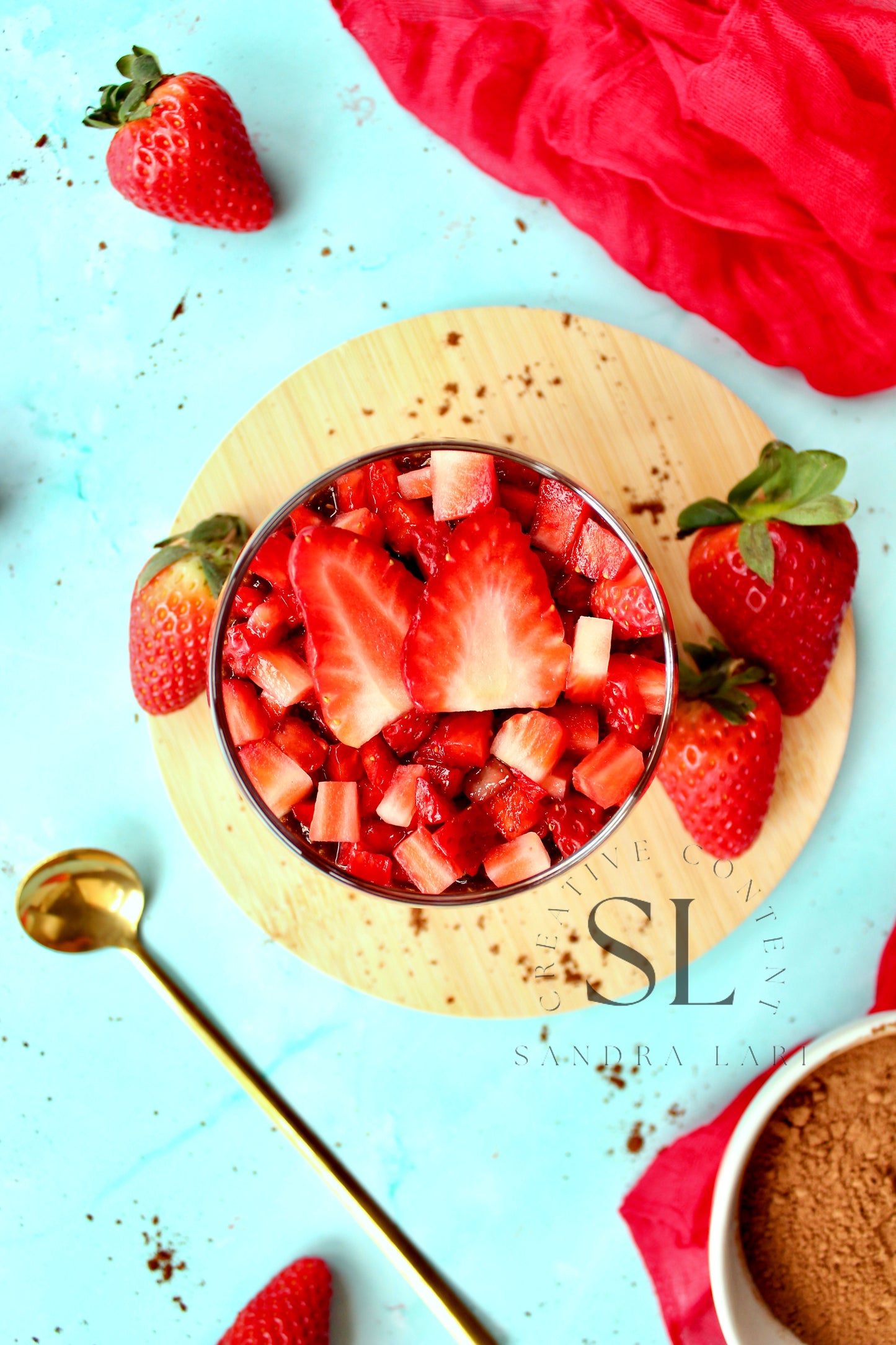 Raw Strawberry & Carob Chia Pudding - Set 1 of 3