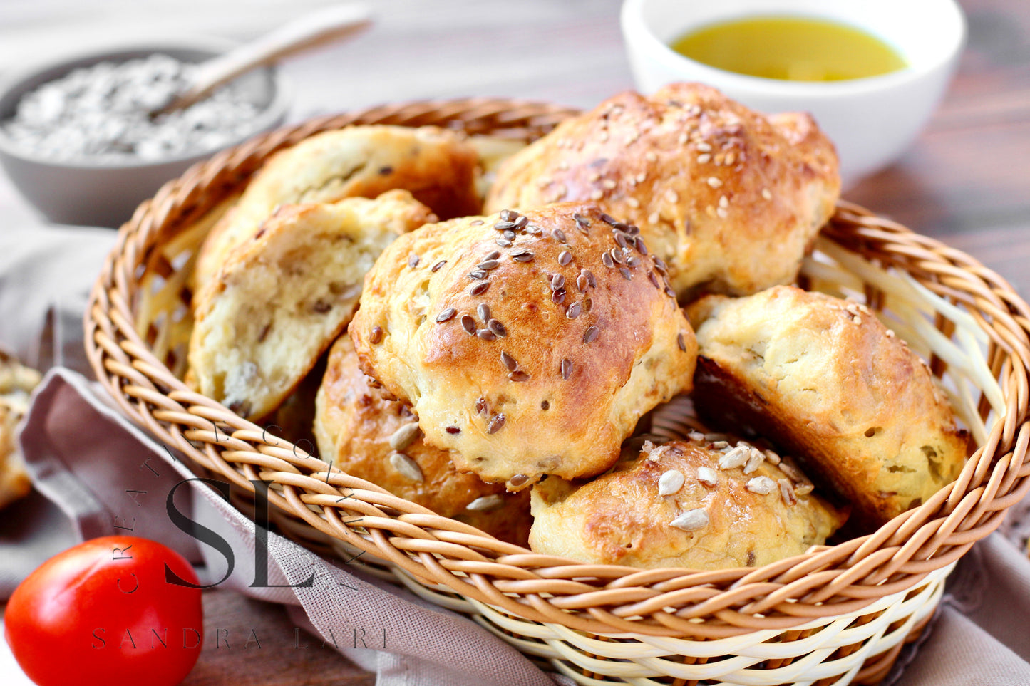 Rustic No Yeast Bread Mini Rolls - Set 3 of 4