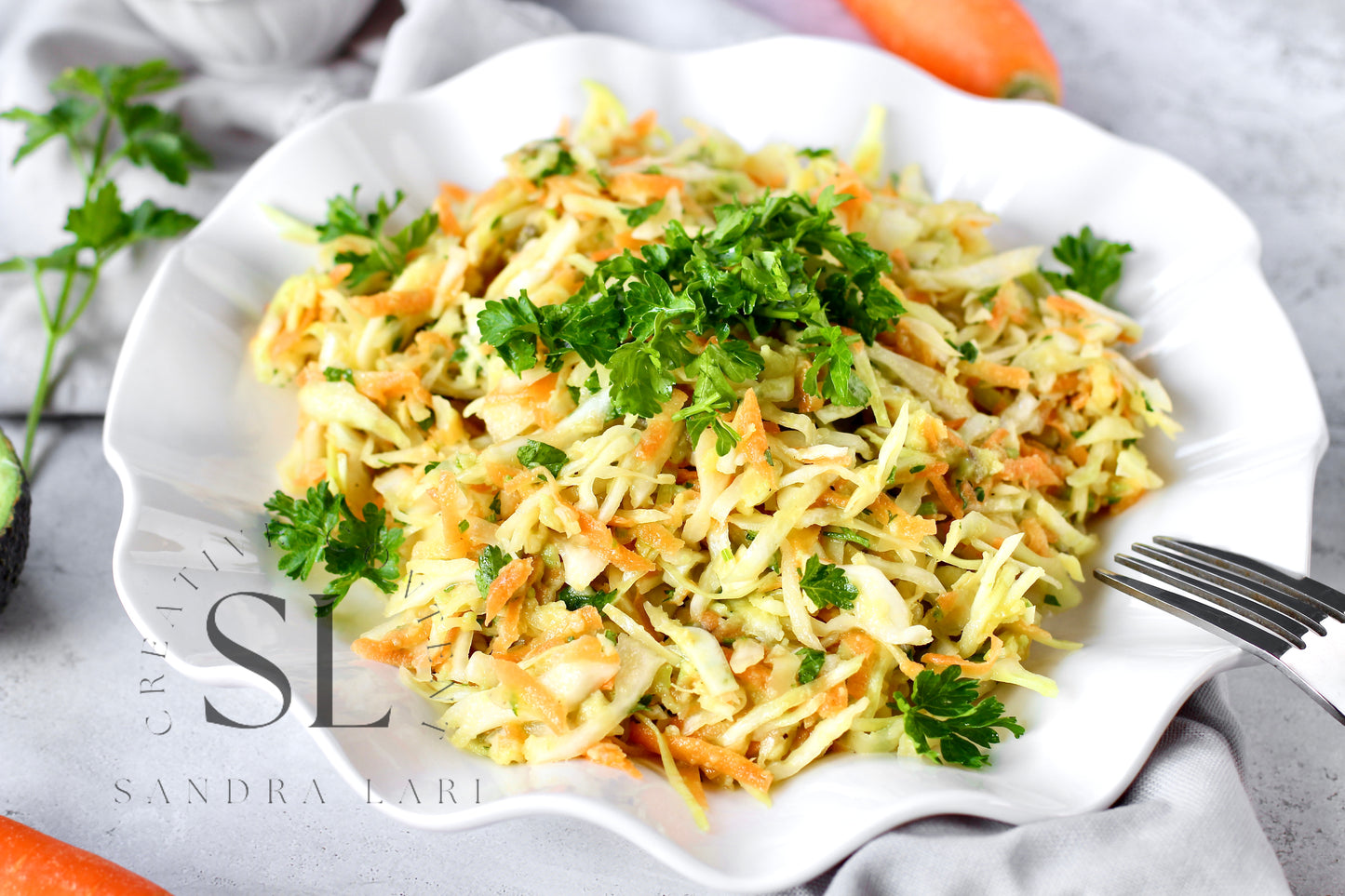 Creamy Avocado & Garlic Coleslaw - Set 3 of 4