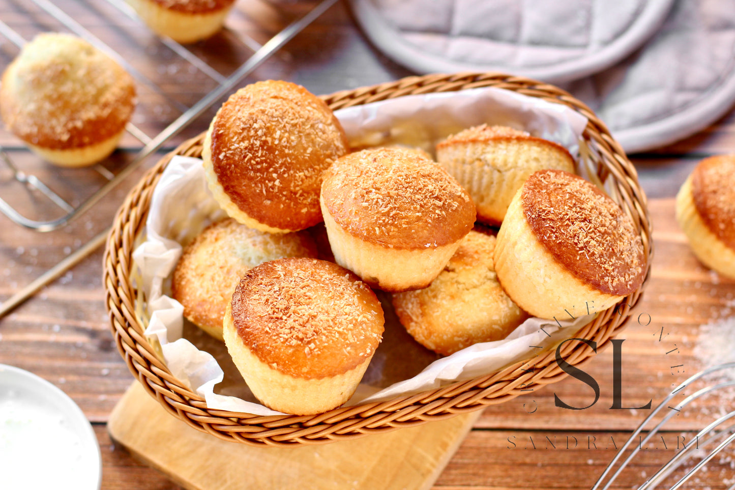 Eggless Coconut Muffins (No Yeast) - Set 1 of 4