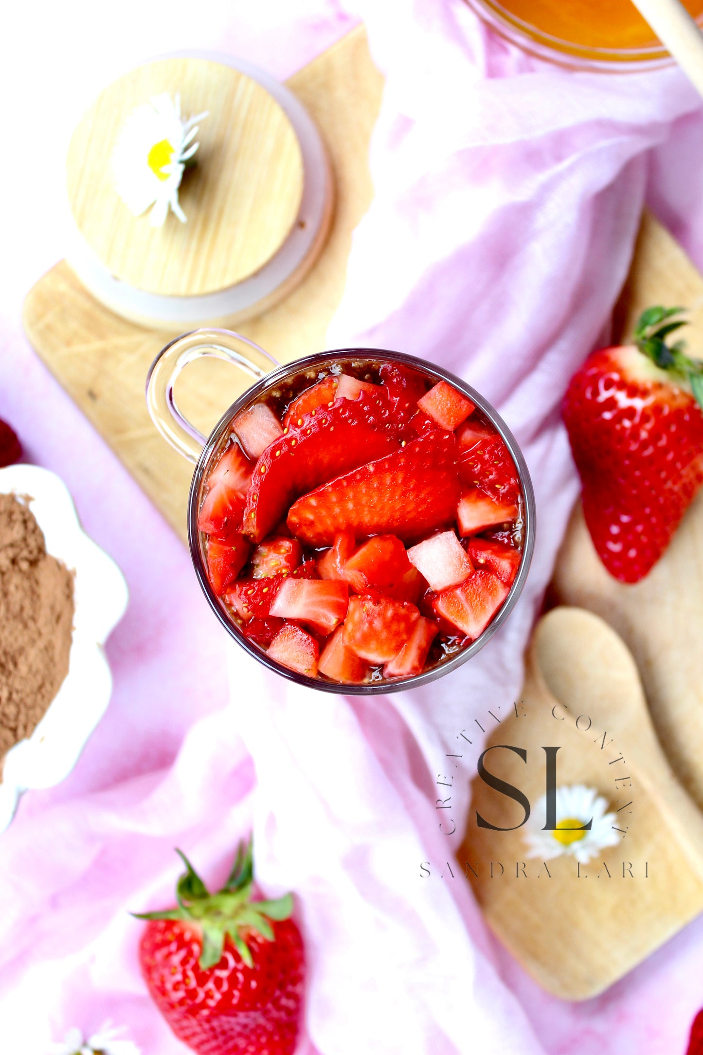 Raw Strawberry & Carob Chia Pudding - Set 2 of 3