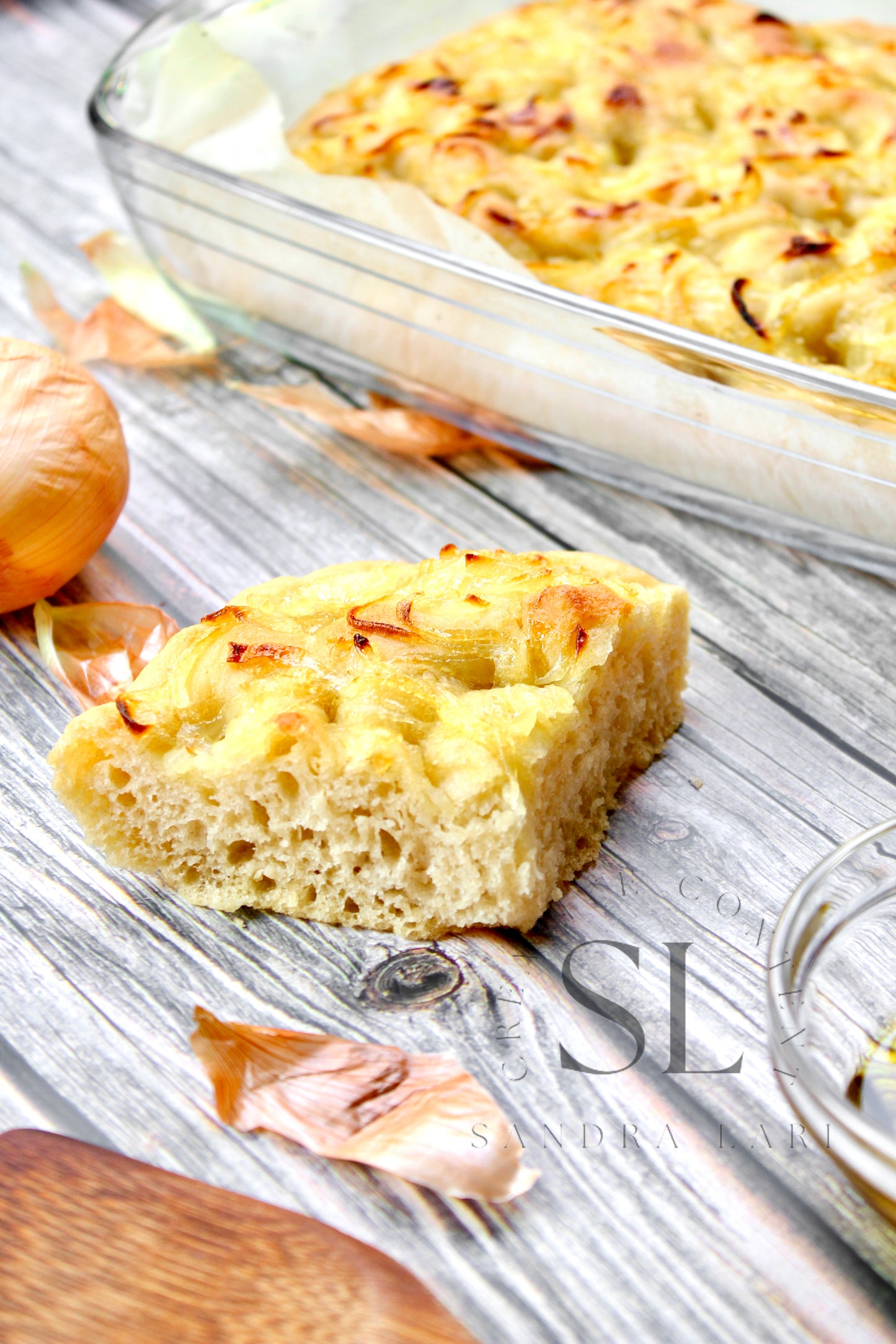 Easy Sourdough Focaccia with Caramelized Onions Set 1 of 3