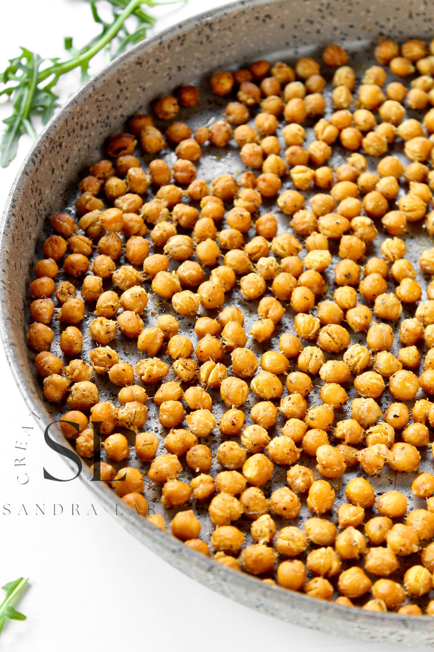 Caprese Arugula Salad with Roasted Chickpeas - Set 3 of 4