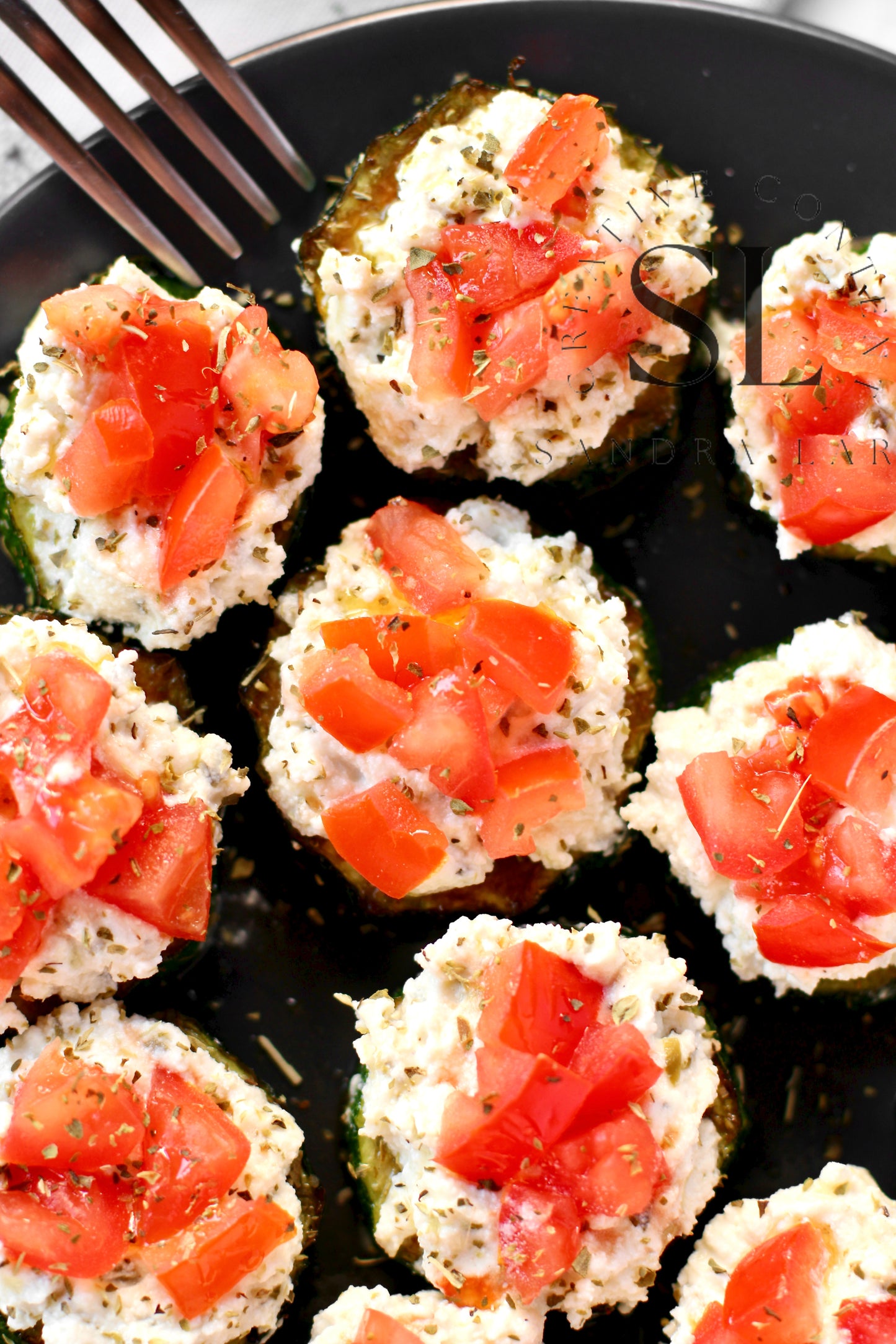 Zucchini Bites with Ricotta Cheese & Tomatoes - Set 3 of 3