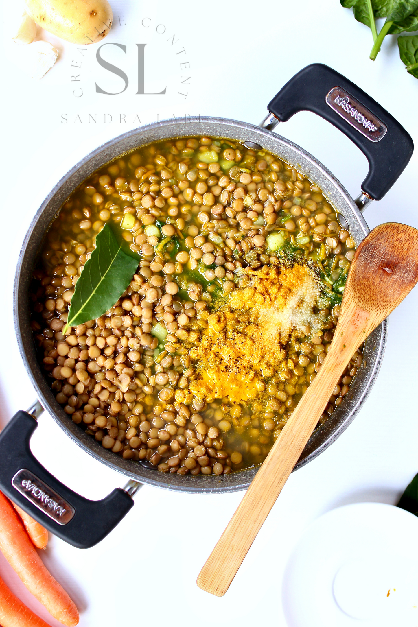 Spinach Lentil Soup - Set 3 of 3