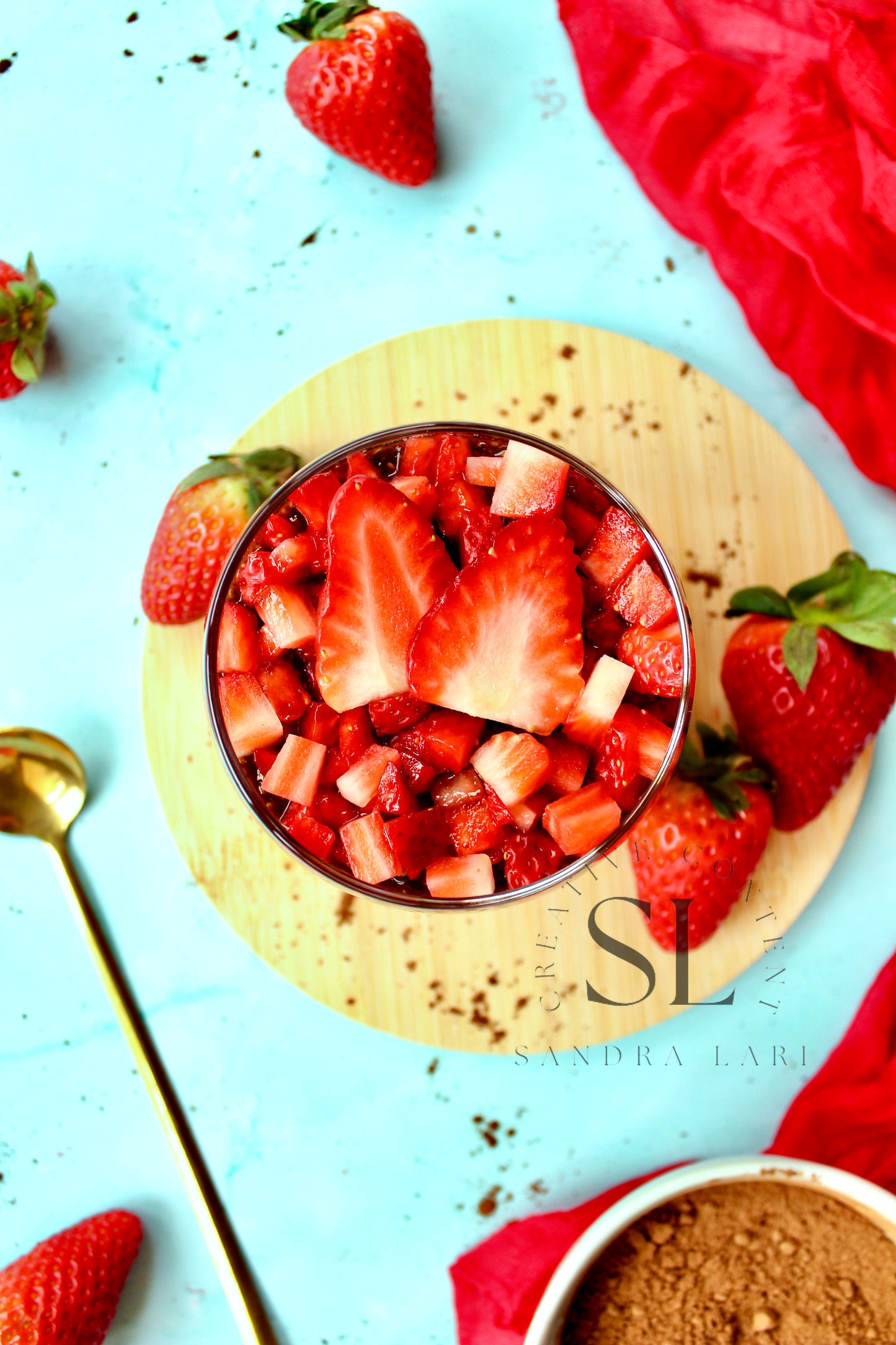 Raw Strawberry & Carob Chia Pudding - Set 1 of 3