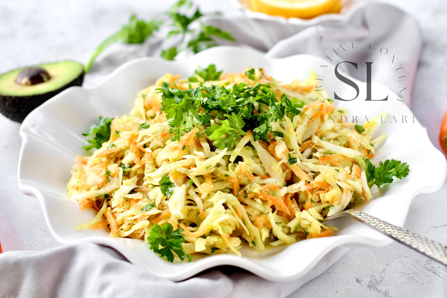 Creamy Avocado & Garlic Coleslaw - Set 3 of 4