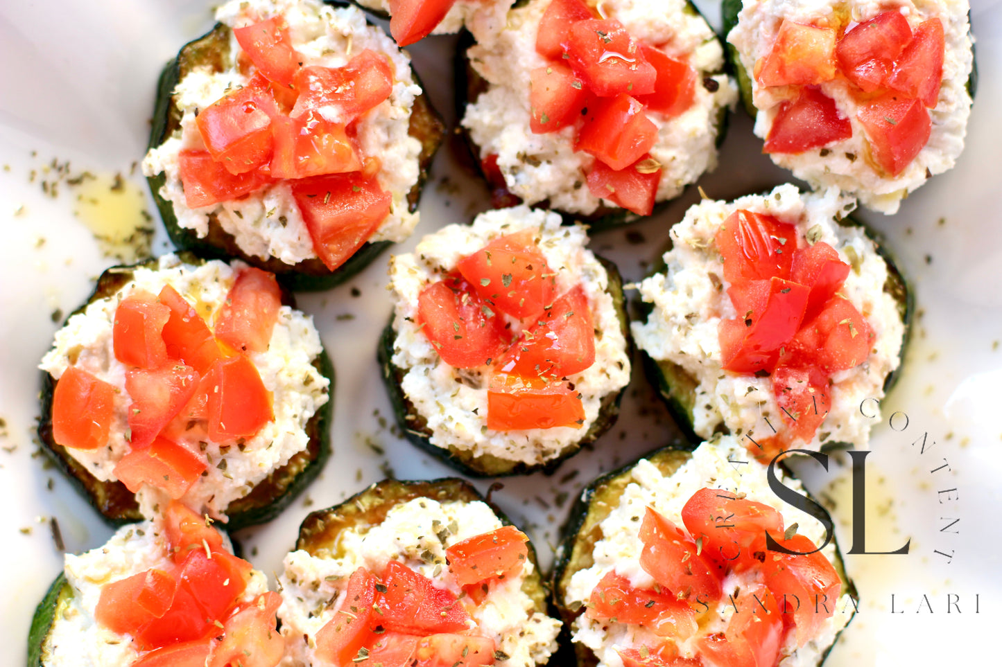 Zucchini Bites with Ricotta Cheese & Tomatoes - Set 2 of 3