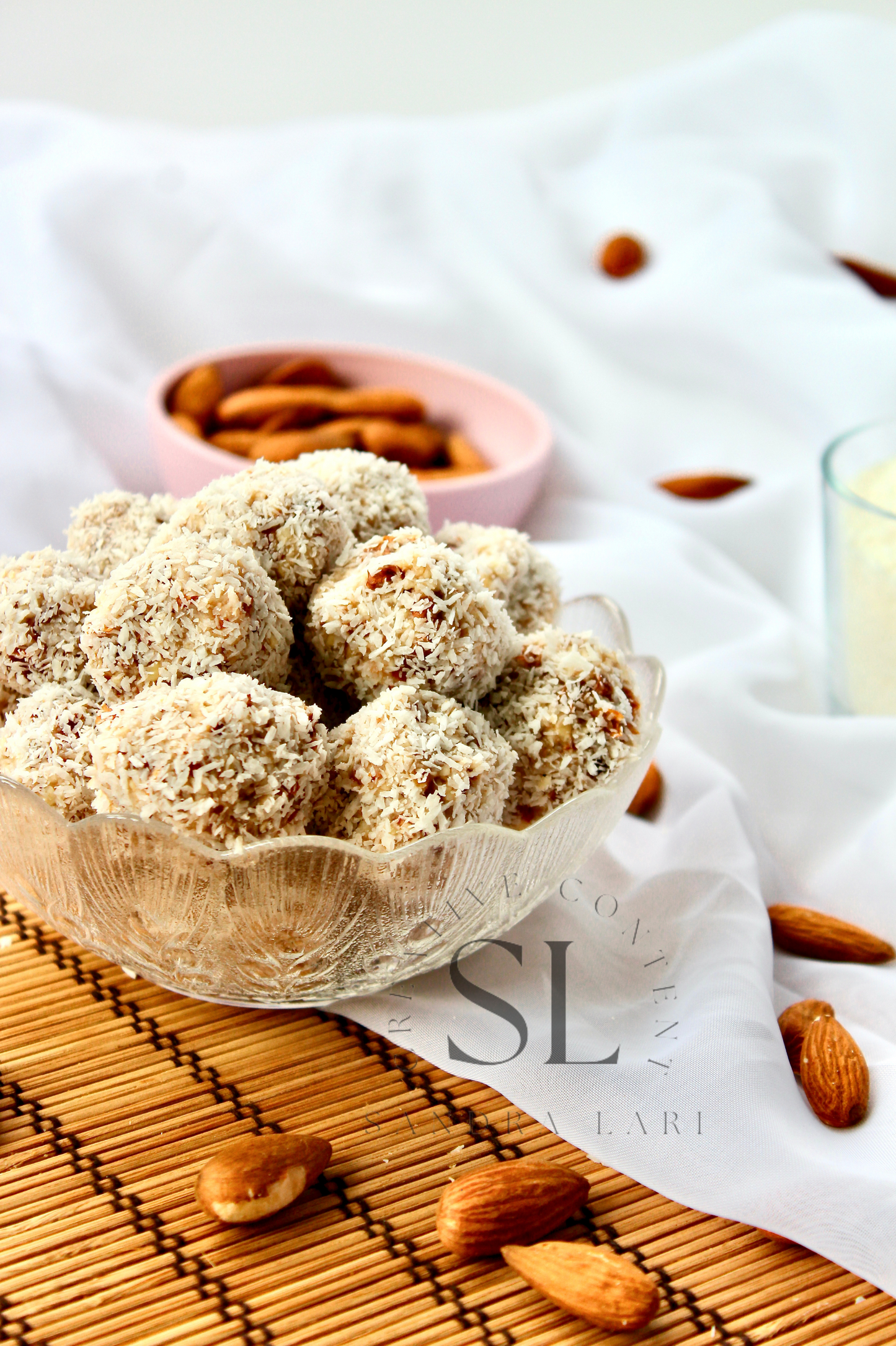 Healthy Raw Coconut Almond Bites - Set 3 of 3