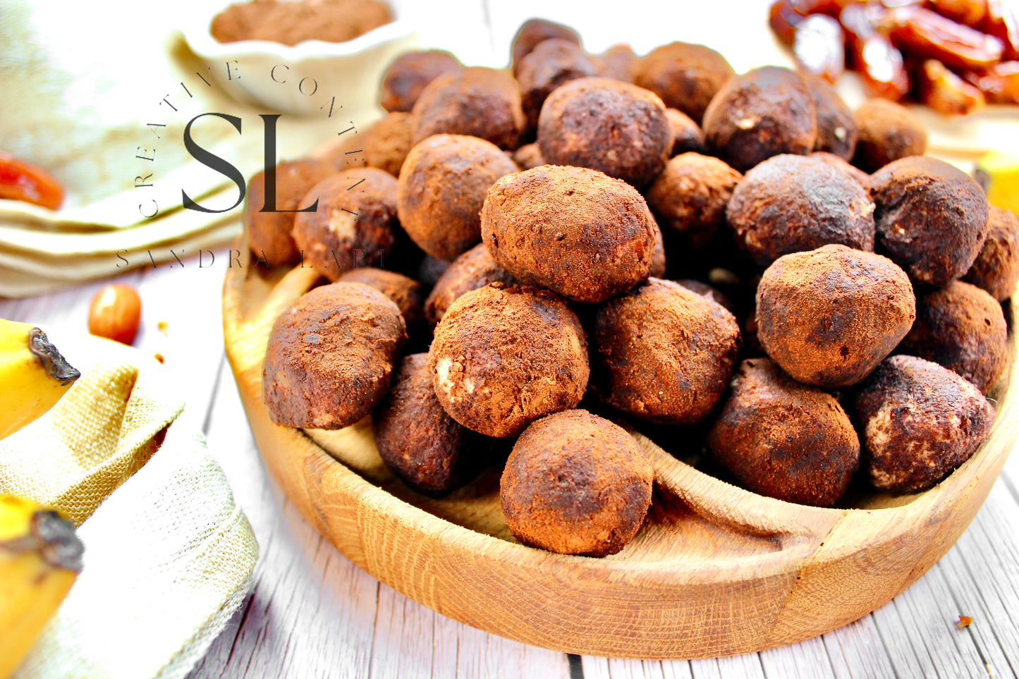 Raw Vegan Truffles Snack - Set 1 of 4