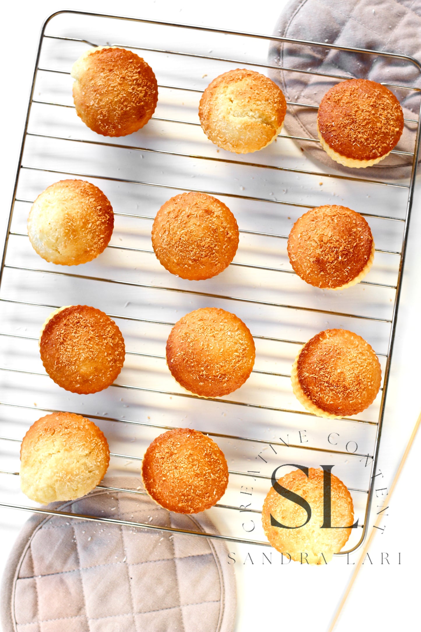 Eggless Coconut Muffins (No Yeast) - Set 1 of 4