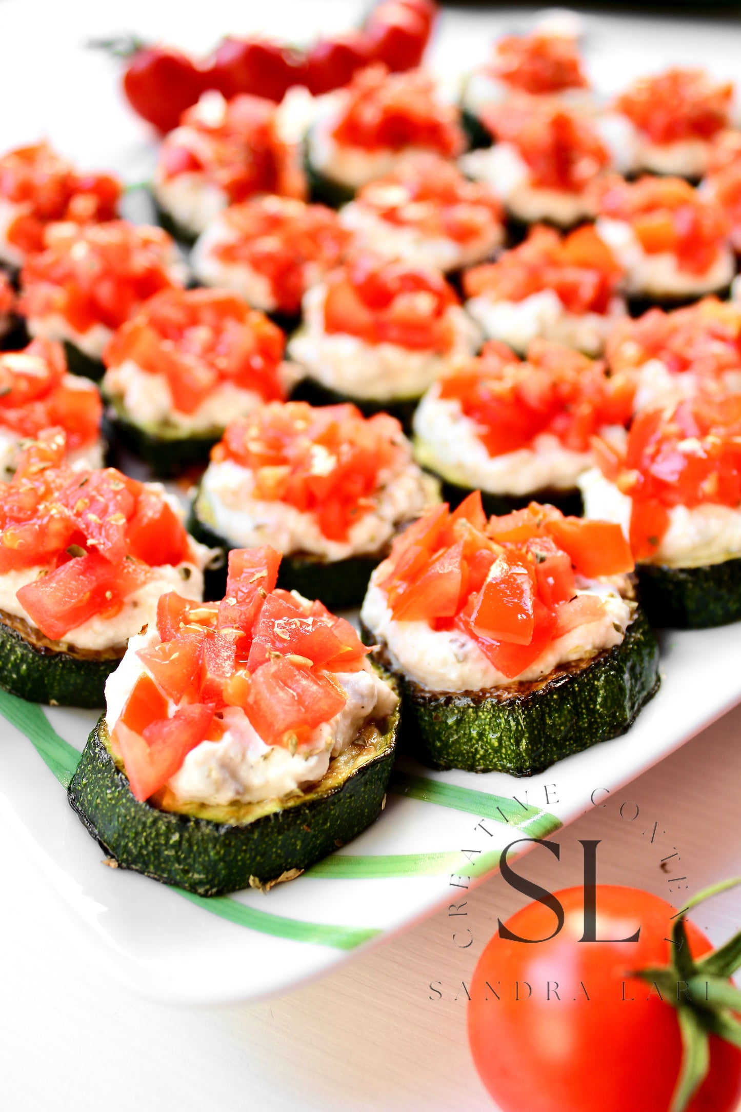 Zucchini Bites with Ricotta Cheese & Tomatoes - Set 1 of 3