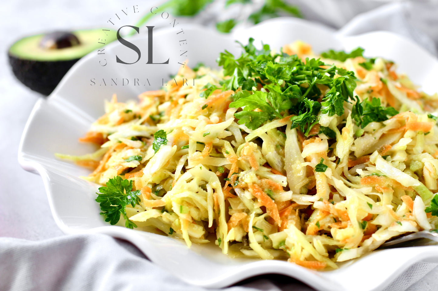 Creamy Avocado & Garlic Coleslaw - Set 3 of 4