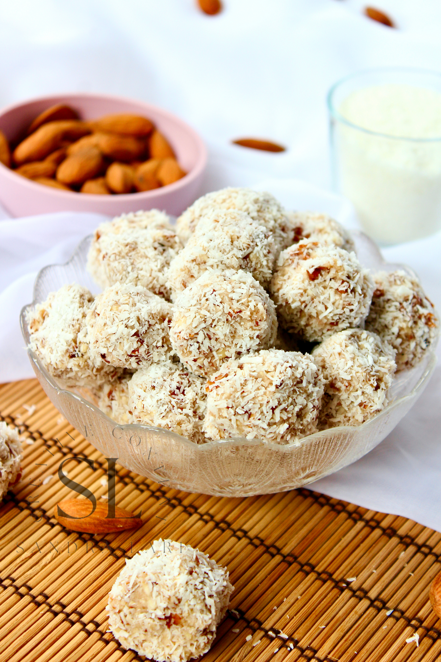 Healthy Raw Coconut Almond Bites - Set 3 of 3