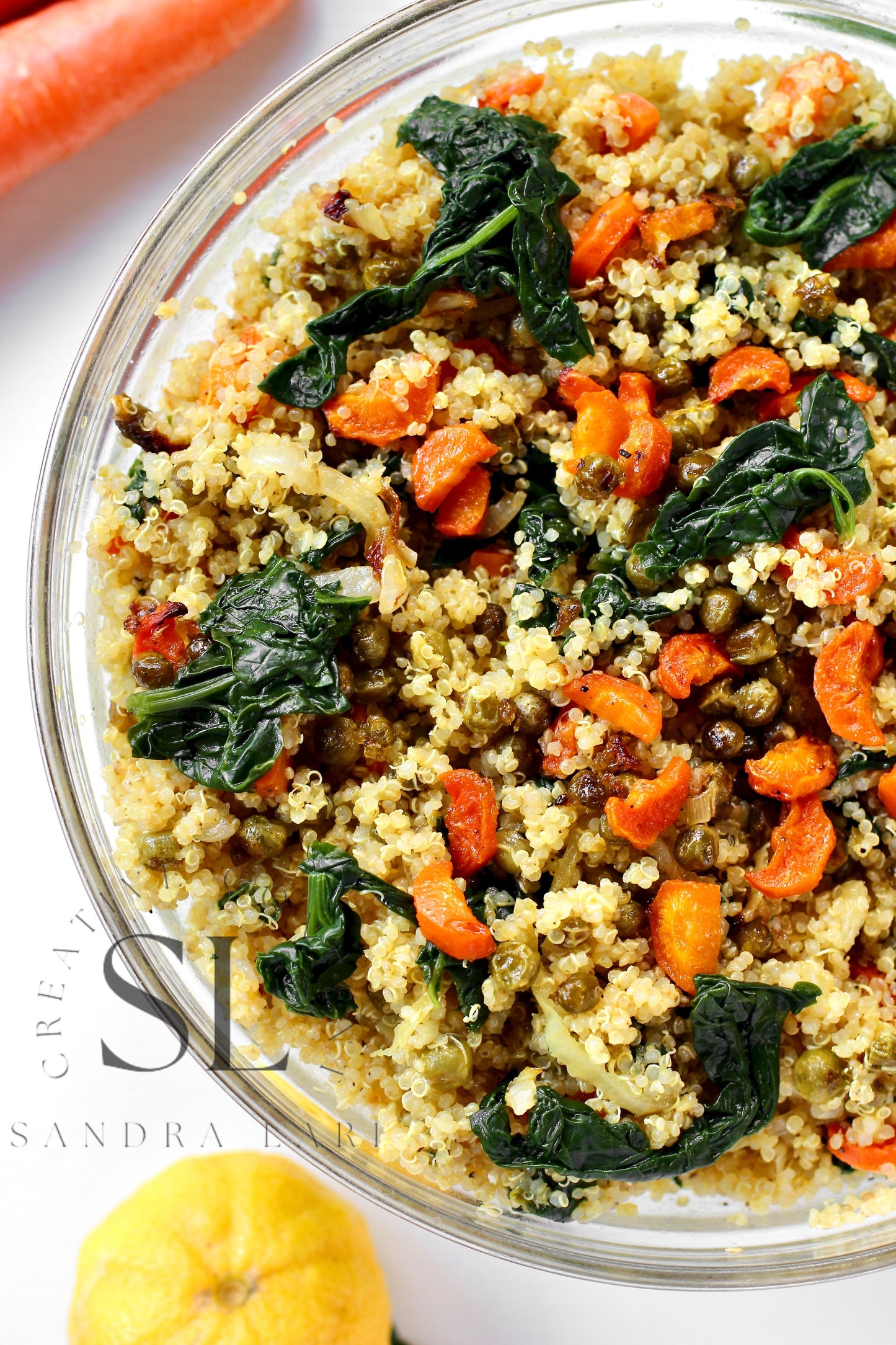 Vegan Roasted Veggies Quinoa Salad with Spinach - Set 1 of 3