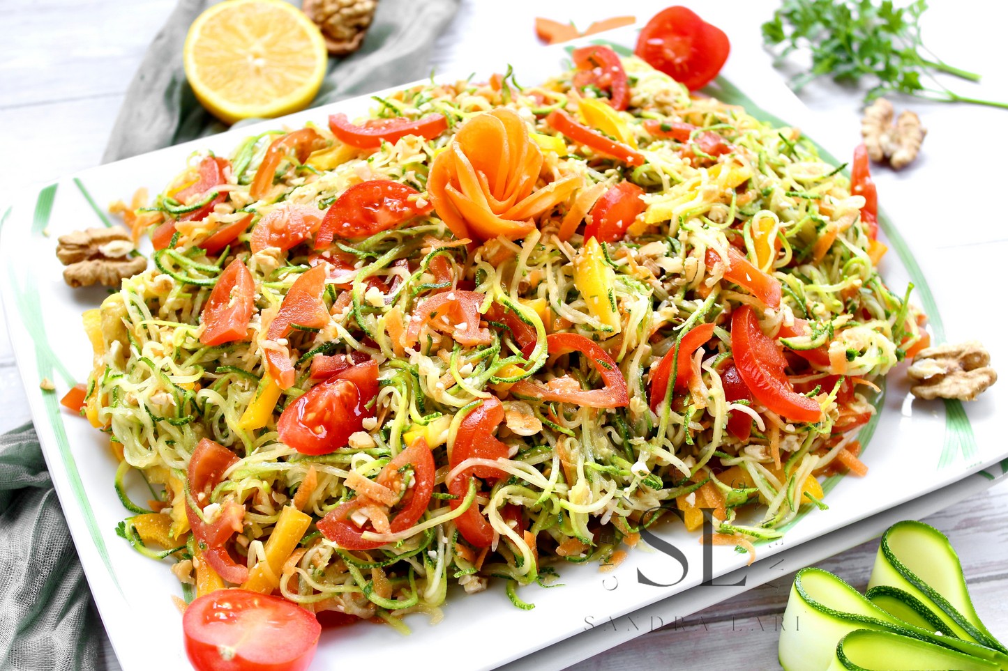 Raw Zucchini Spaghetti Salad - Set 2 of 3