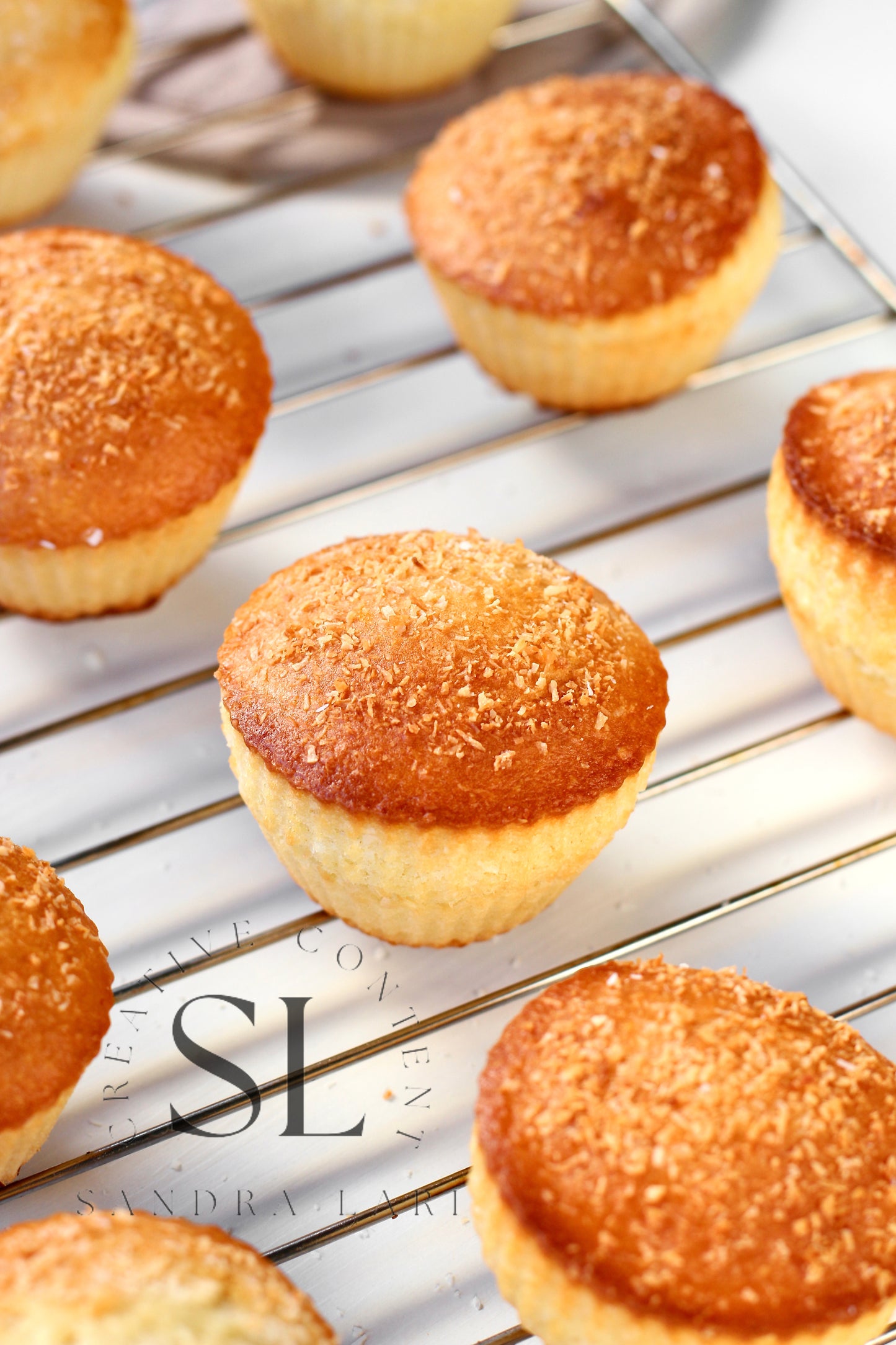 Eggless Coconut Muffins (No Yeast) - Set 3 of 4