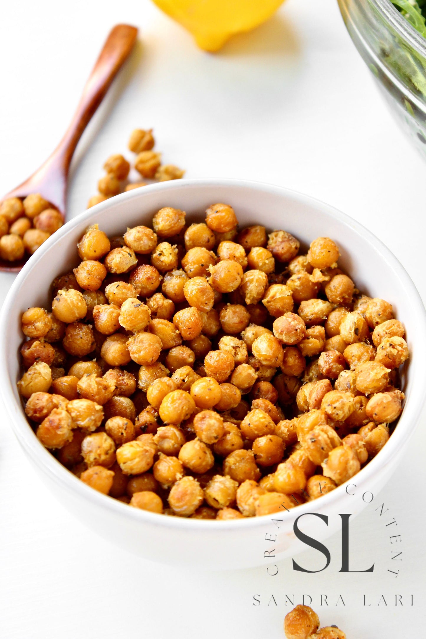 Caprese Arugula Salad with Roasted Chickpeas - Set 4 of 4