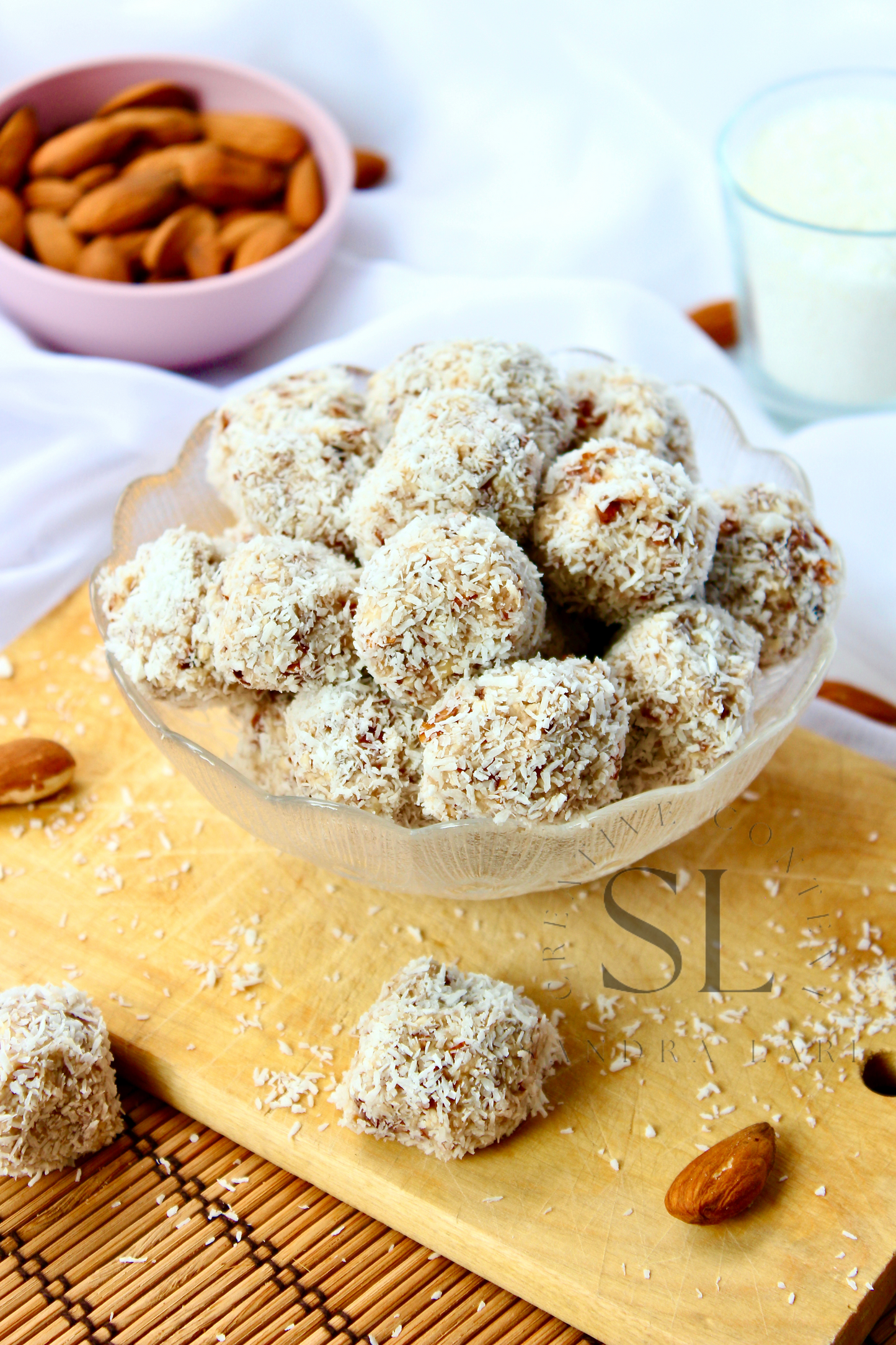 Healthy Raw Coconut Almond Bites - Set 3 of 3