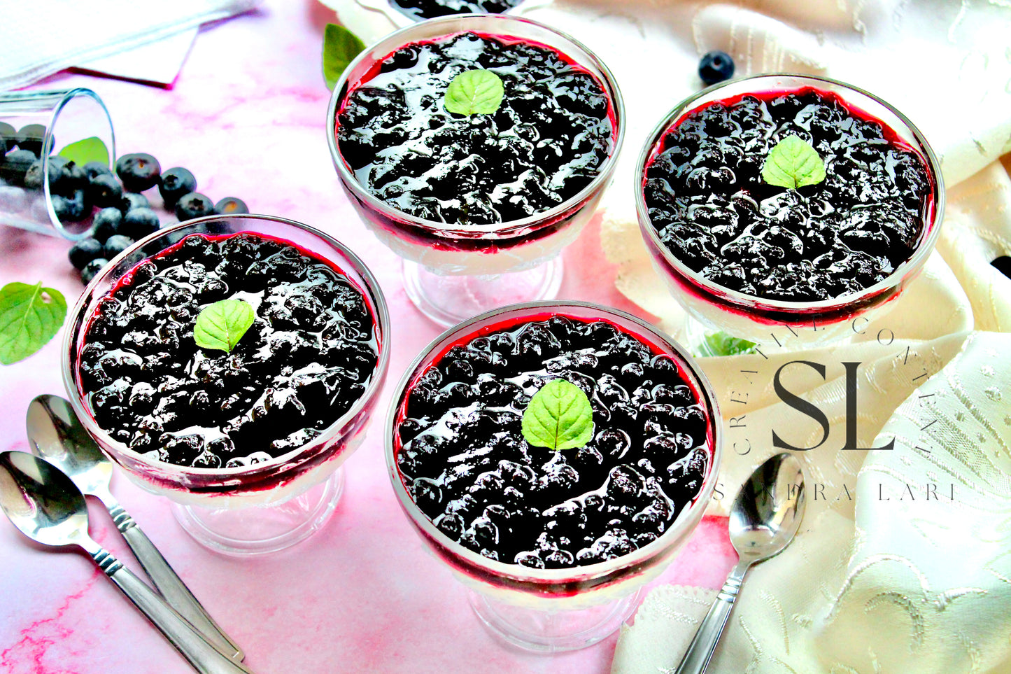 Healthy Blueberry Pudding Dessert - Exclusive