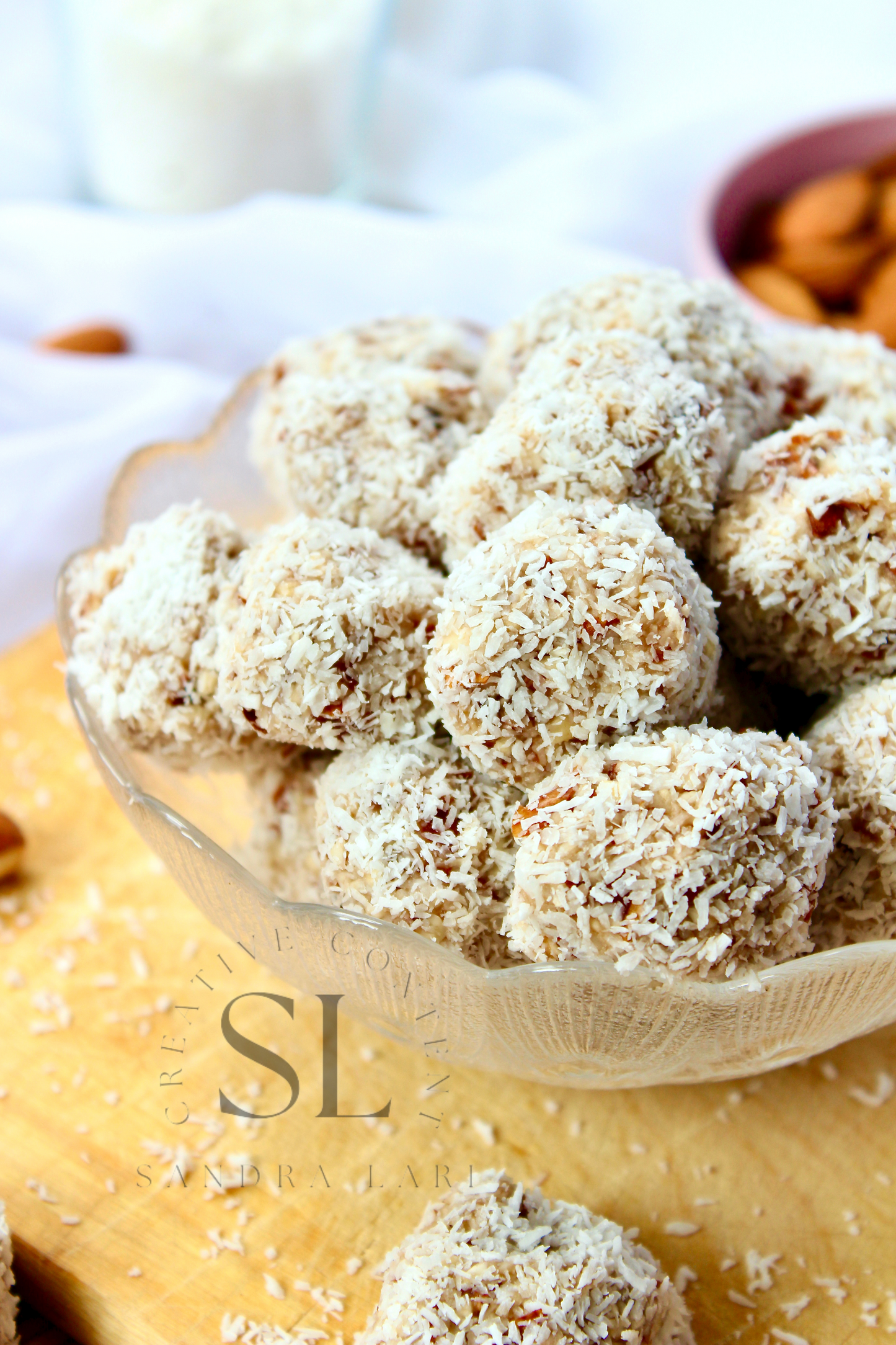 Healthy Raw Coconut Almond Bites - Set 3 of 3