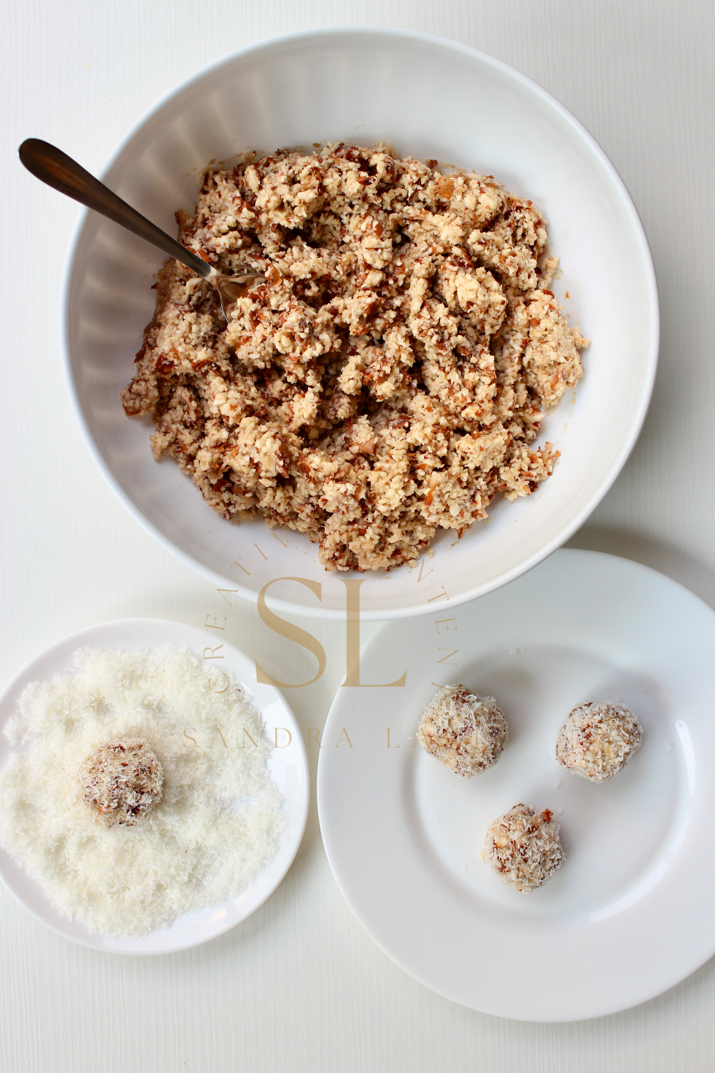 Healthy Raw Coconut Almond Bites - Set 3 of 3