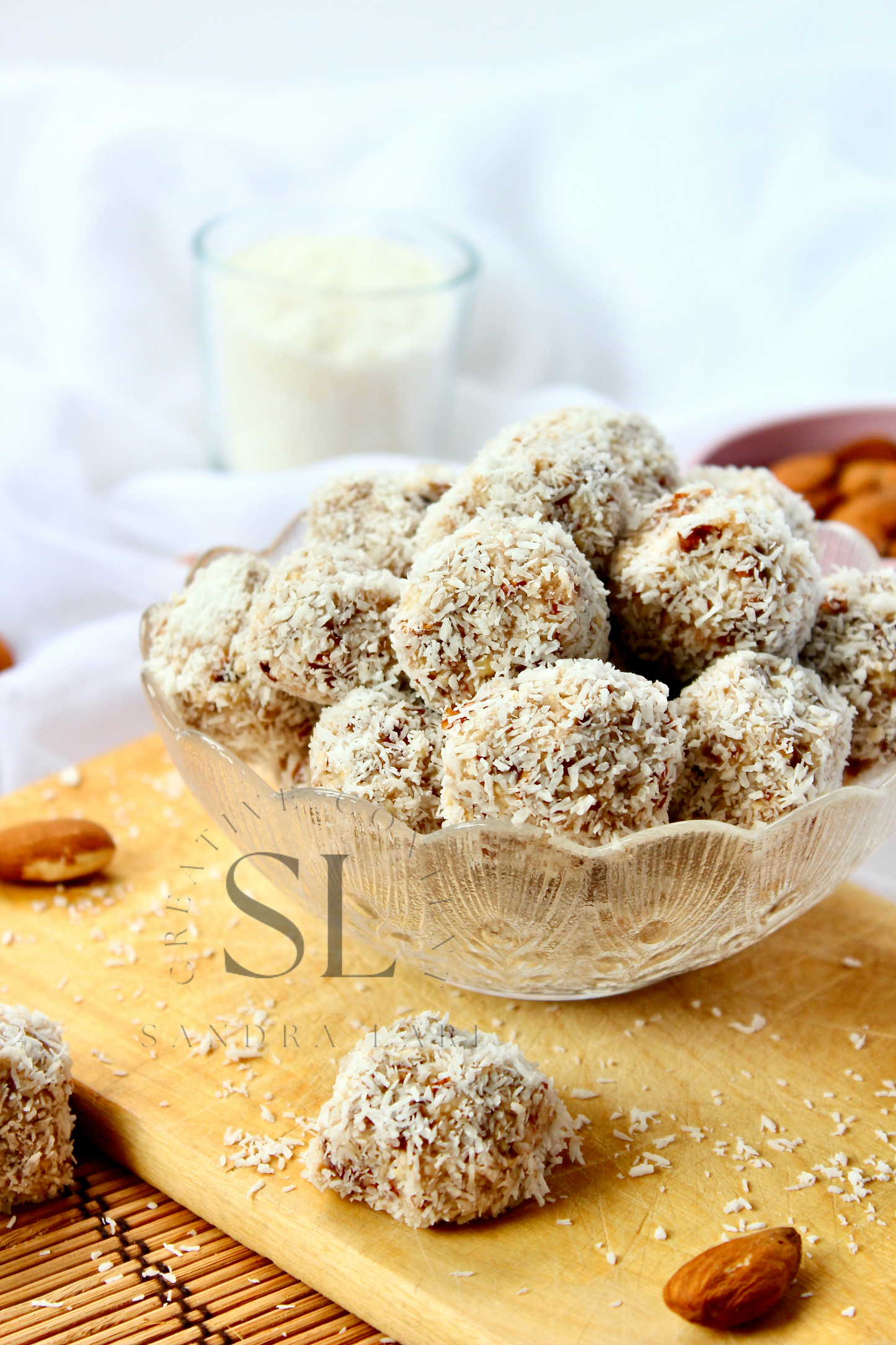 Healthy Raw Coconut Almond Bites - Set 3 of 3