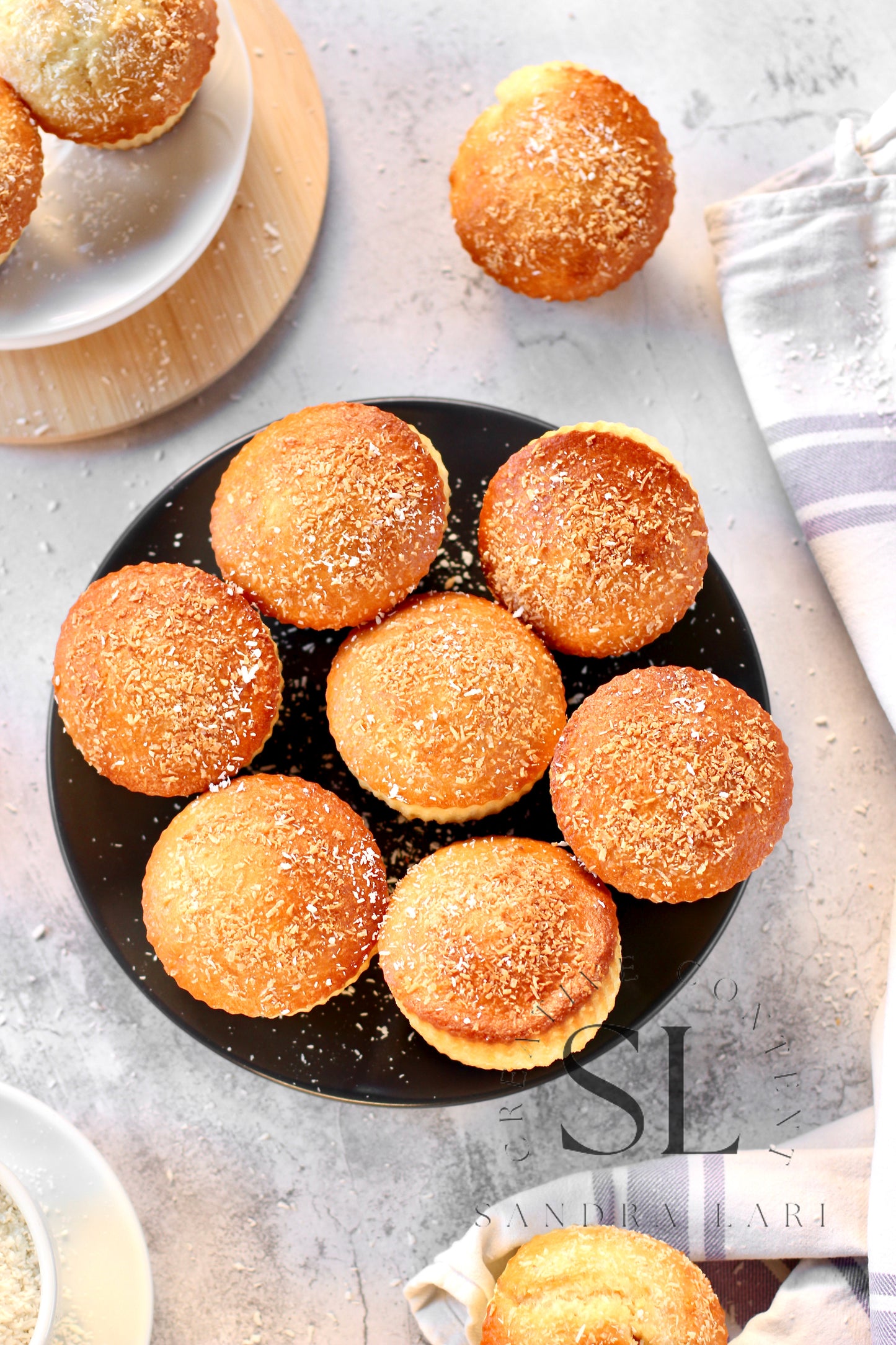 Eggless Coconut Muffins (No Yeast) - Set 2 of 4