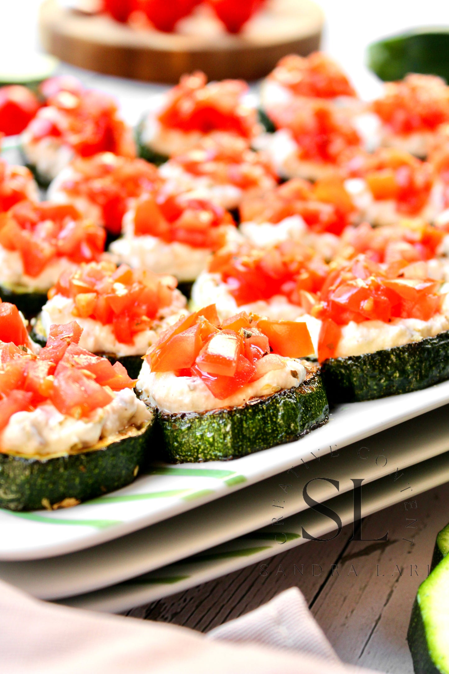 Zucchini Bites with Ricotta Cheese & Tomatoes - Exclusive