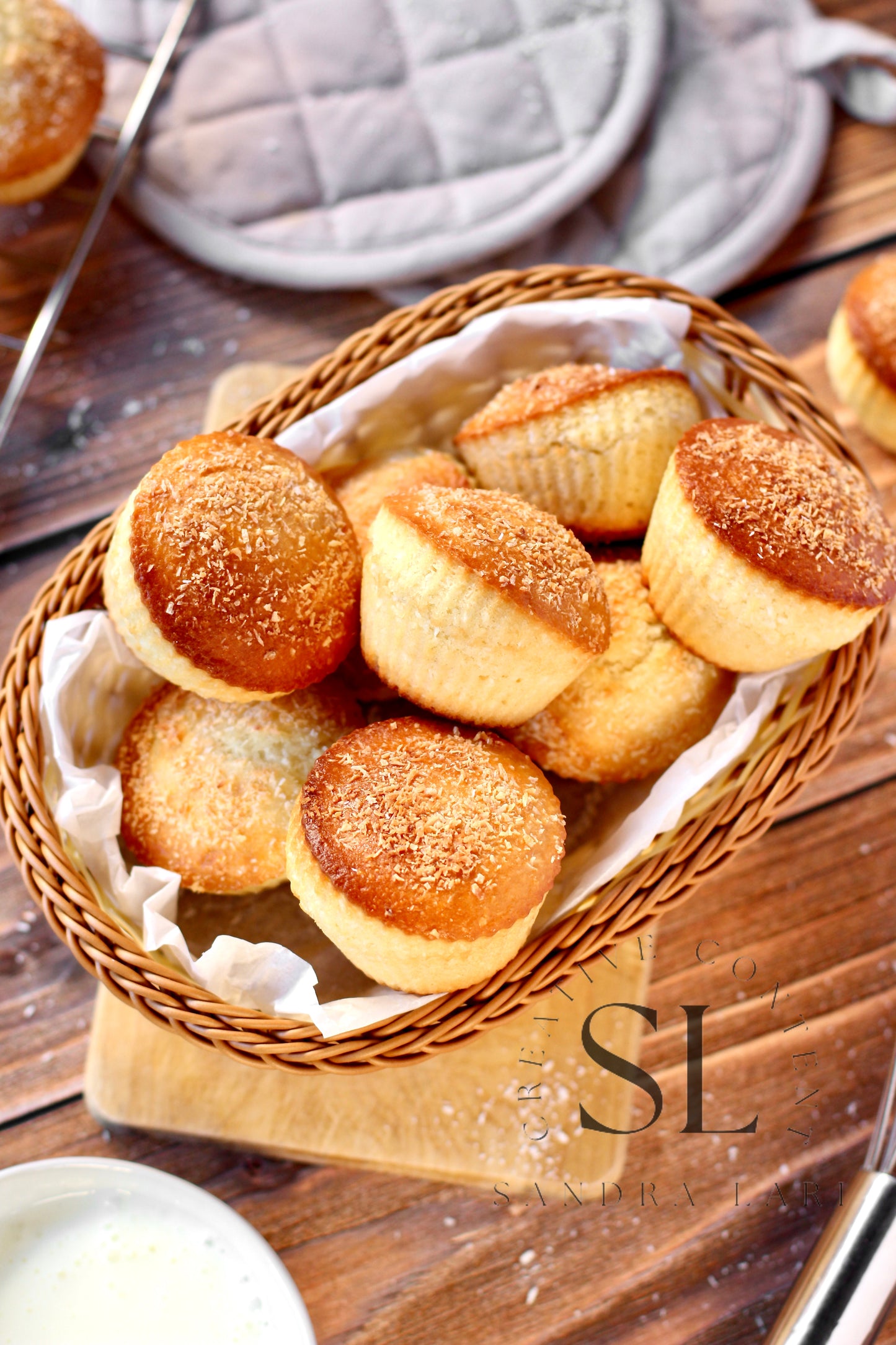 Eggless Coconut Muffins (No Yeast) - Set 1 of 4