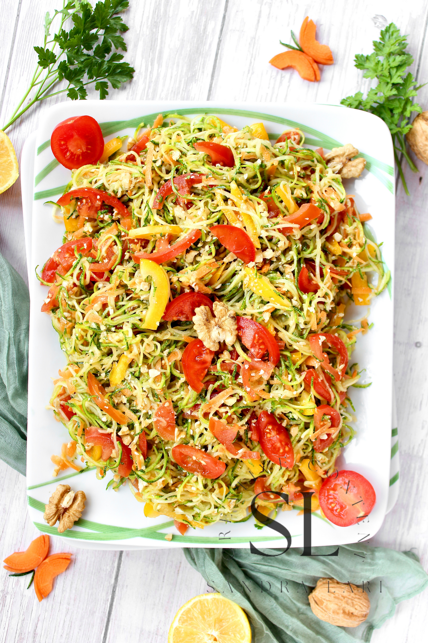 Raw Zucchini Spaghetti Salad - Set 2 of 3
