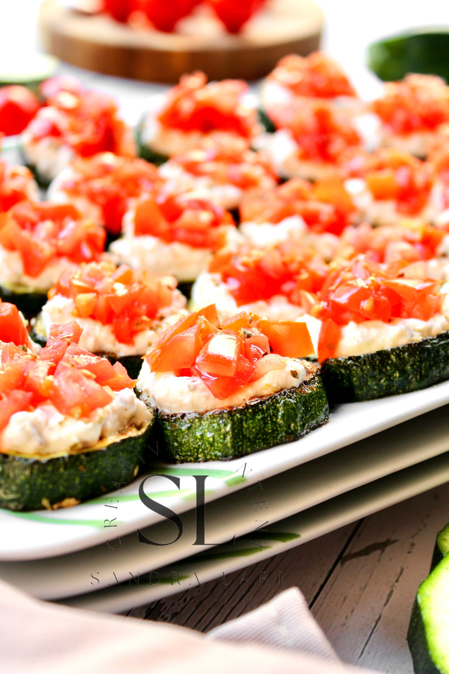 Zucchini Bites with Ricotta Cheese & Tomatoes - Set 1 of 3