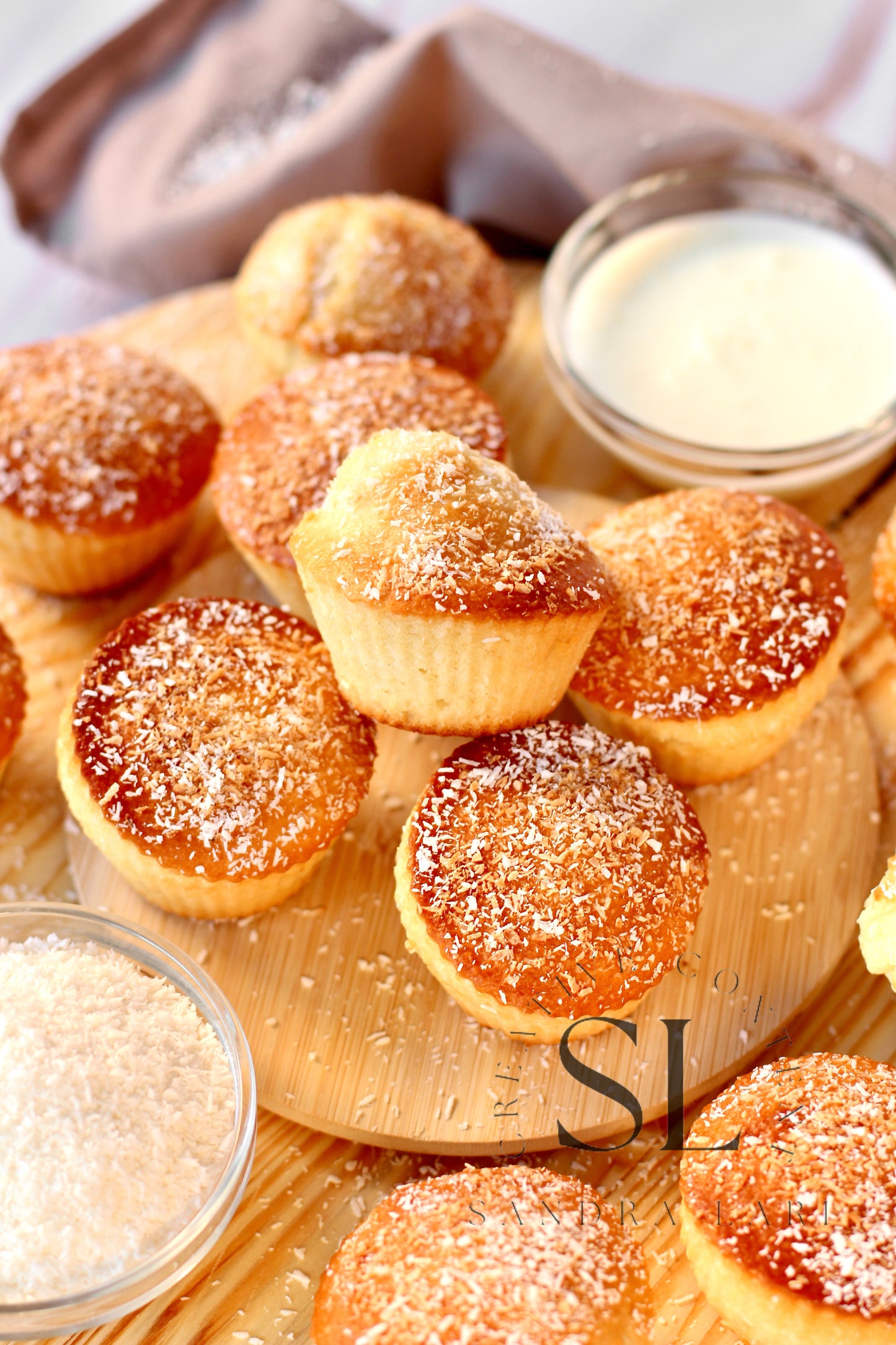 Eggless Coconut Muffins (No Yeast) - Set 4 of 4