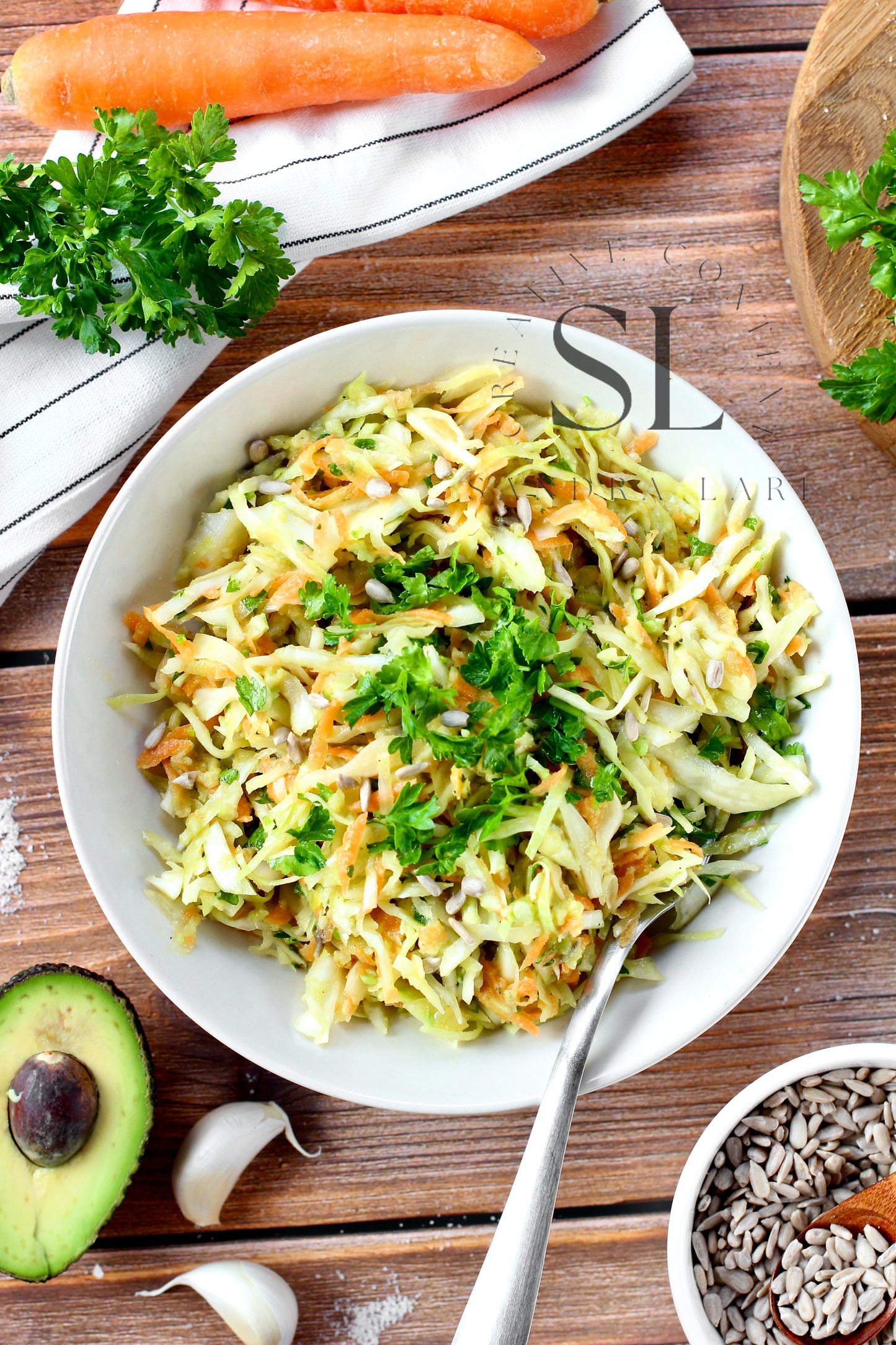 Creamy Avocado & Garlic Coleslaw - Set 4 of 4