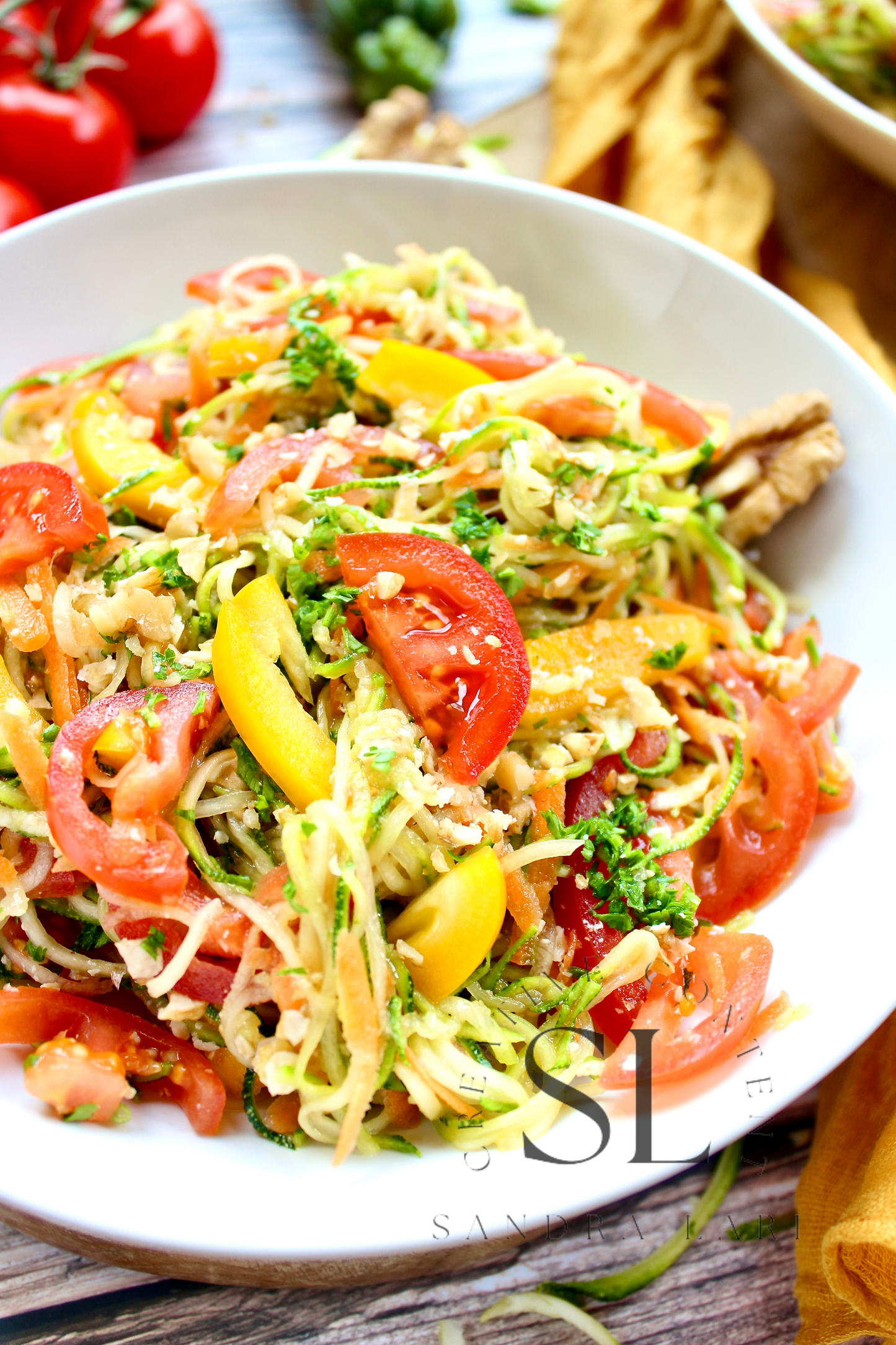Raw Zucchini Spaghetti Salad - Set 1 of 3
