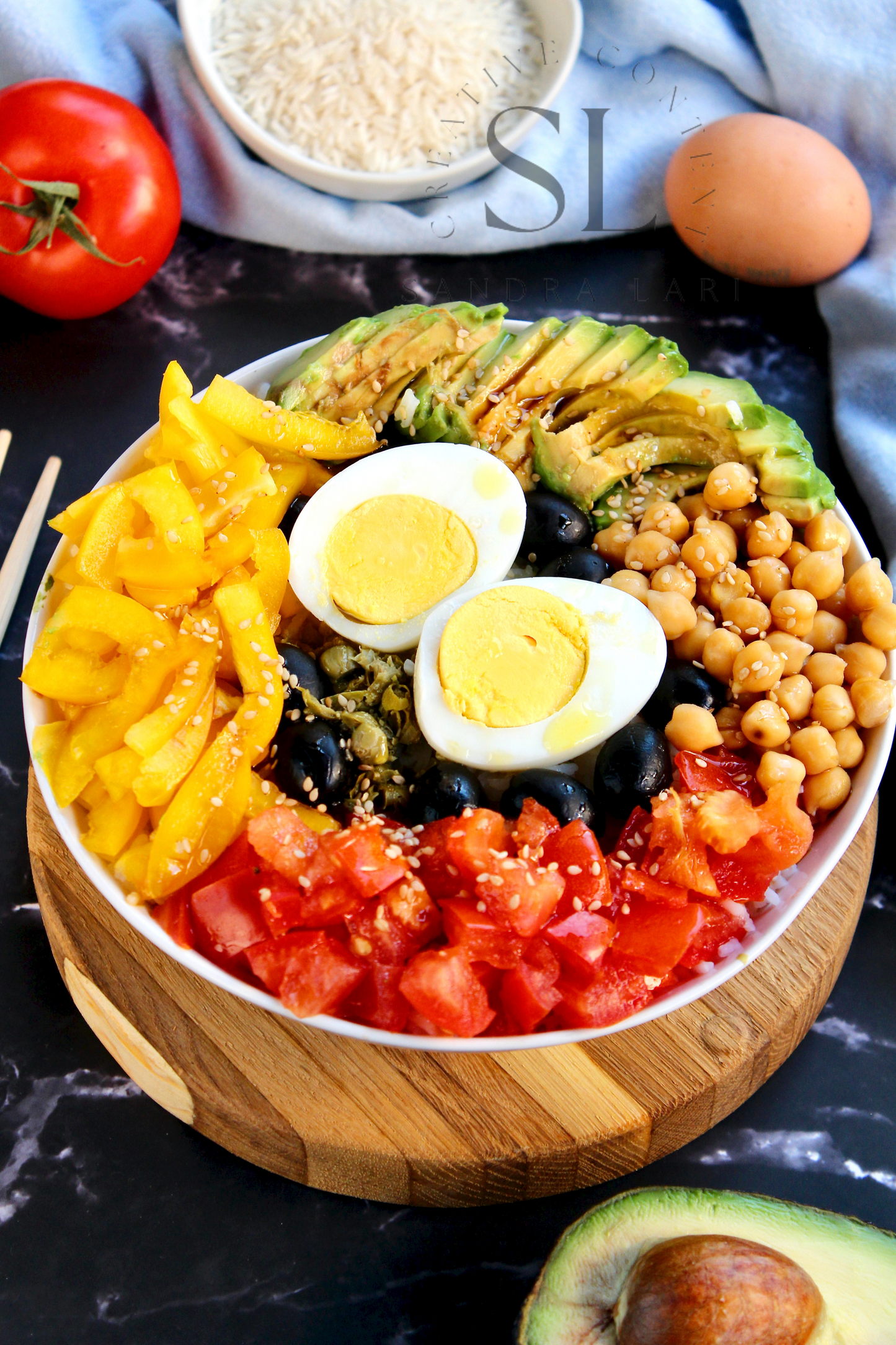 Vegetarian Mediterranean Poke Bowl - Exclusive