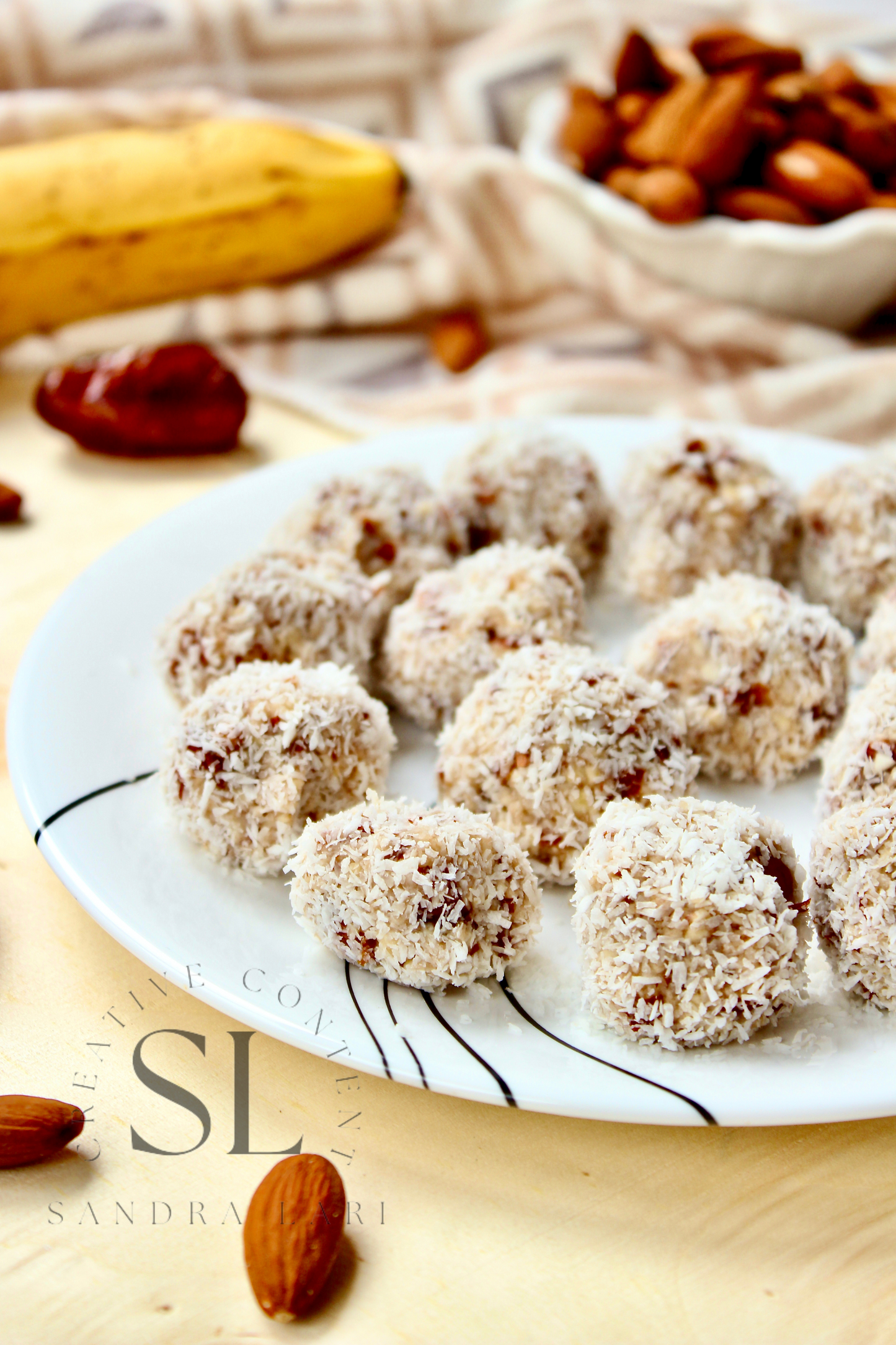 Healthy Raw Coconut Almond Bites - Set 1 of 3