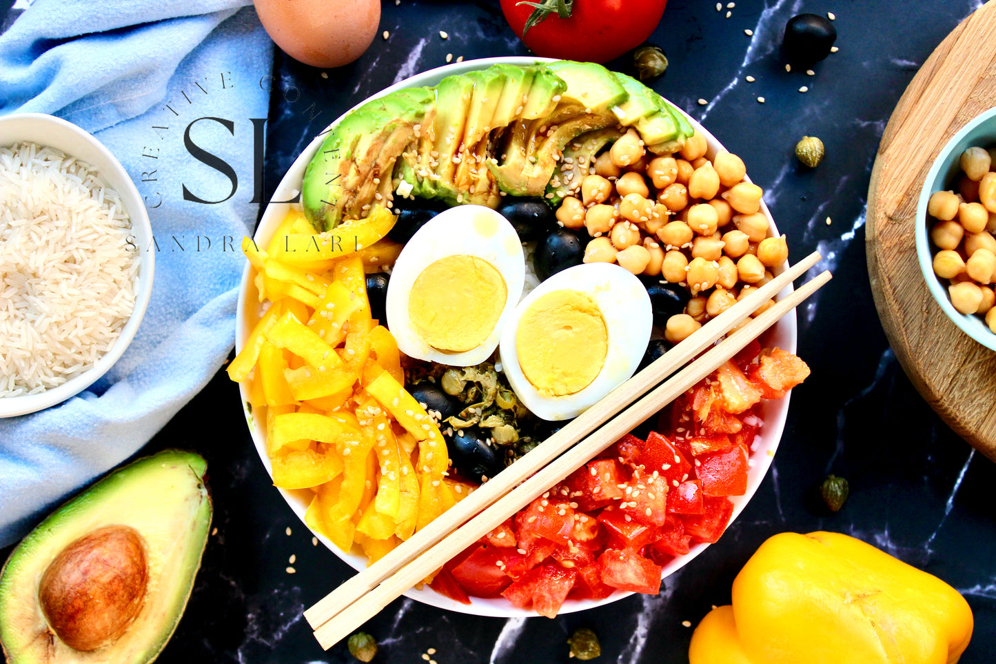 Vegetarian Mediterranean Poke Bowl - Exclusive