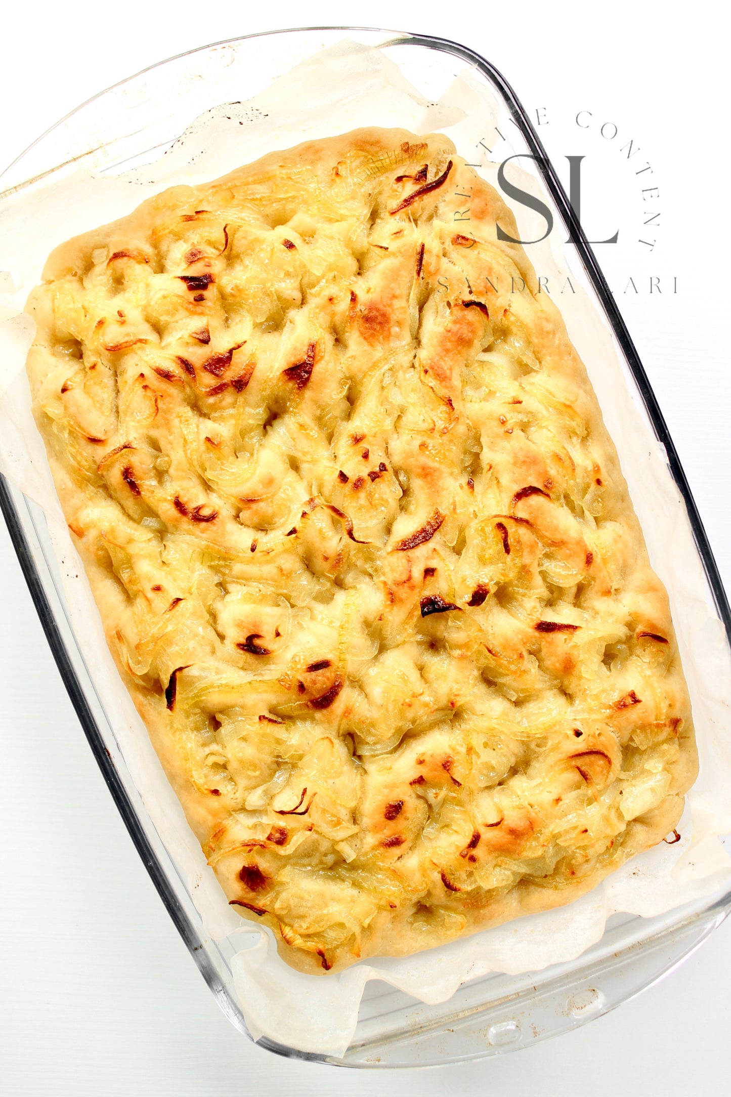 Easy Sourdough Focaccia with Caramelized Onions Set 2 of 3