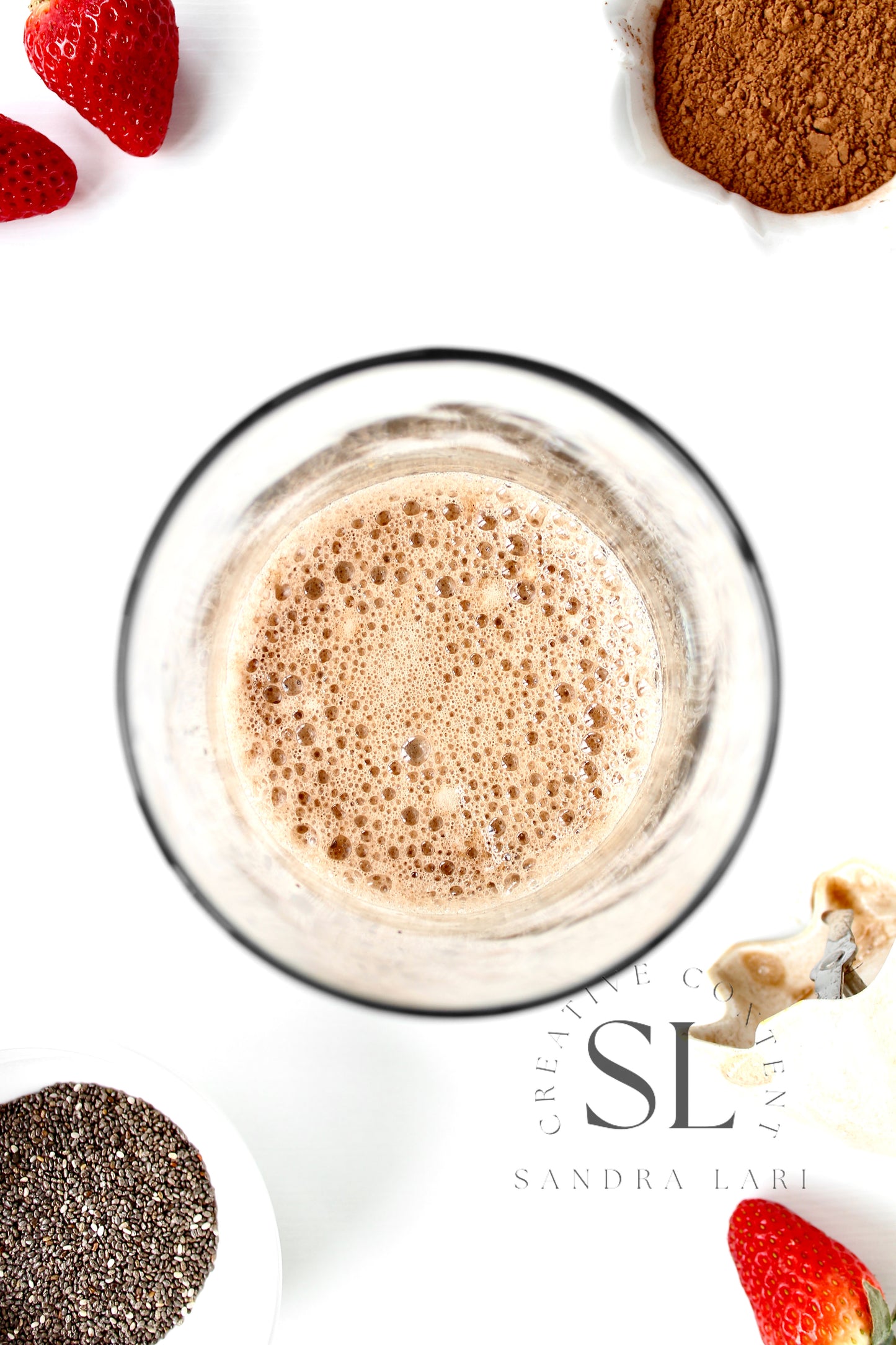 Raw Strawberry & Carob Chia Pudding - Set 3 of 3