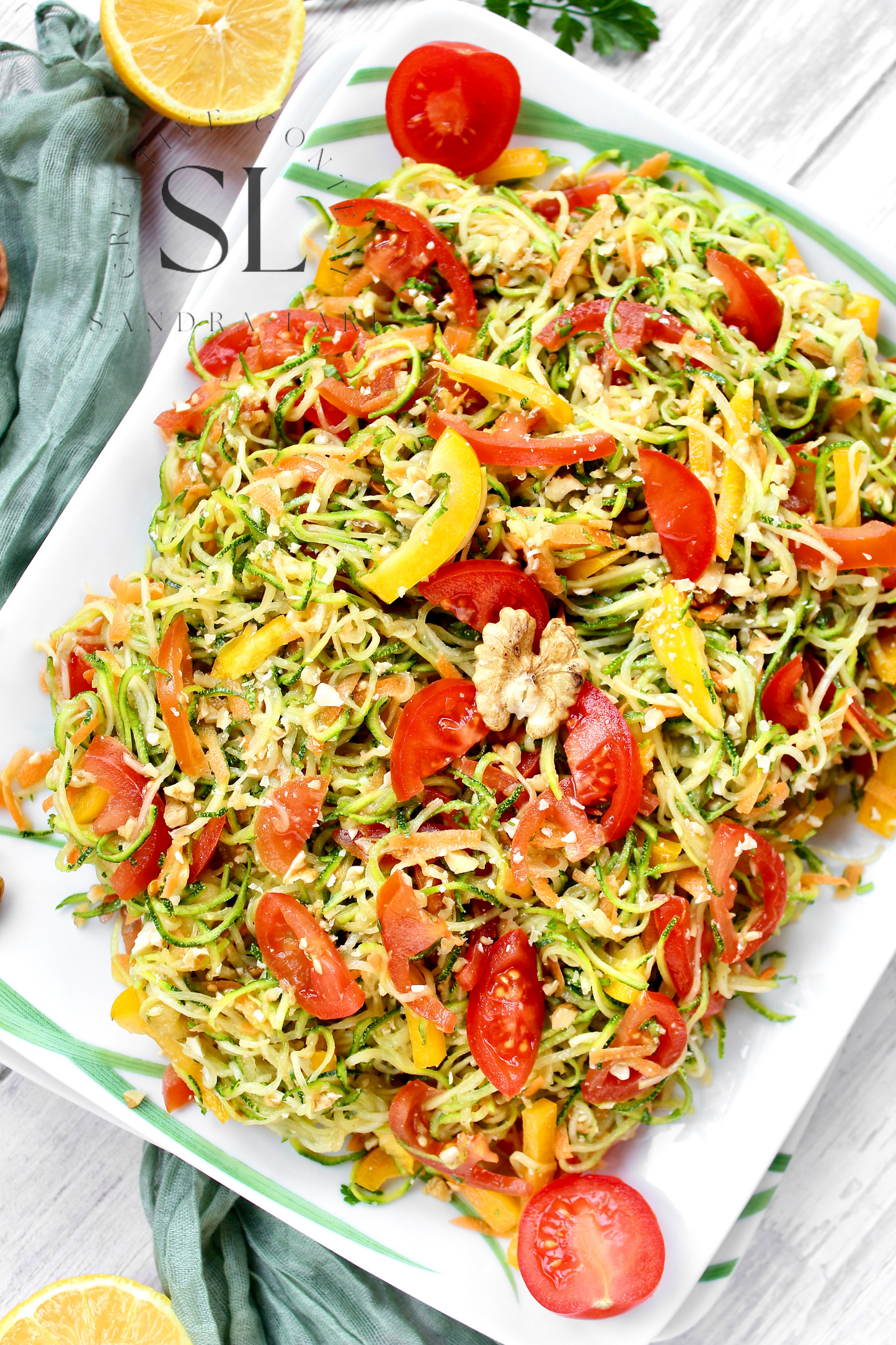 Raw Zucchini Spaghetti Salad - Set 2 of 3