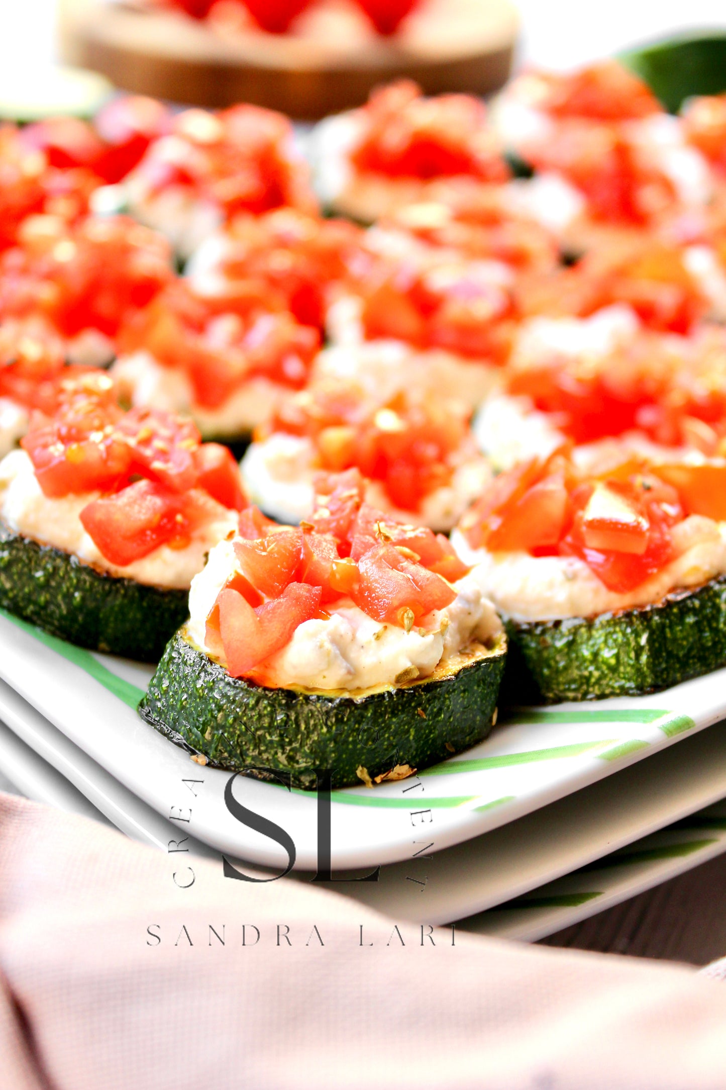 Zucchini Bites with Ricotta Cheese & Tomatoes - Set 1 of 3