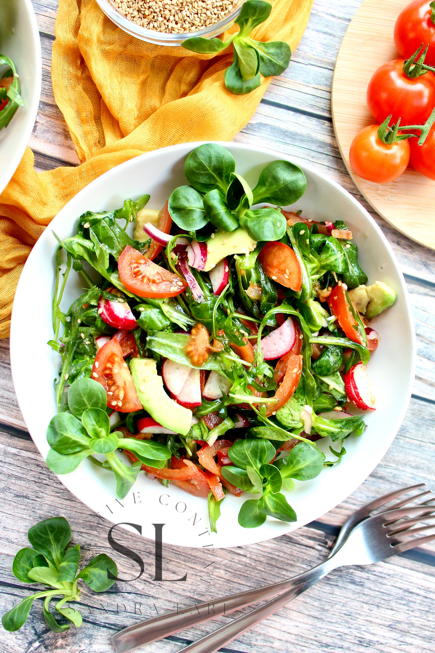 Spring Arugula & Avocado Salad - Set 1 of 3