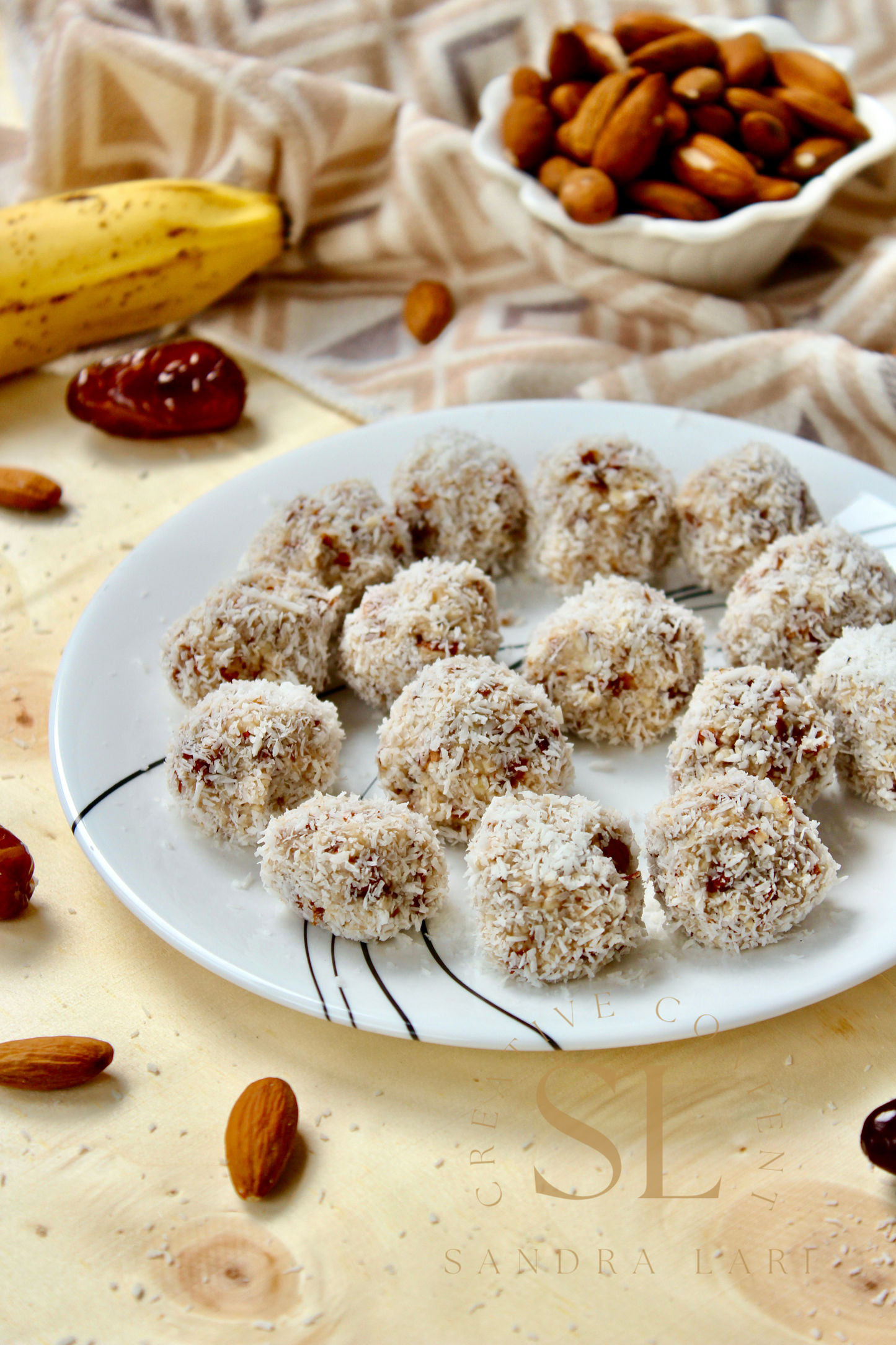 Healthy Raw Coconut Almond Bites - Set 1 of 3