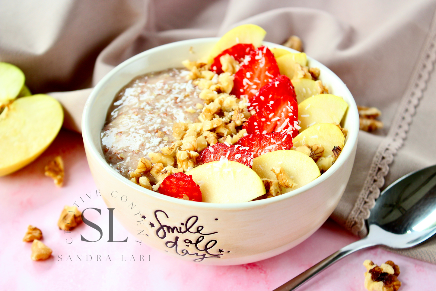 Overnight Healthy Raw Flaxseed Porridge - Set 4 of 4