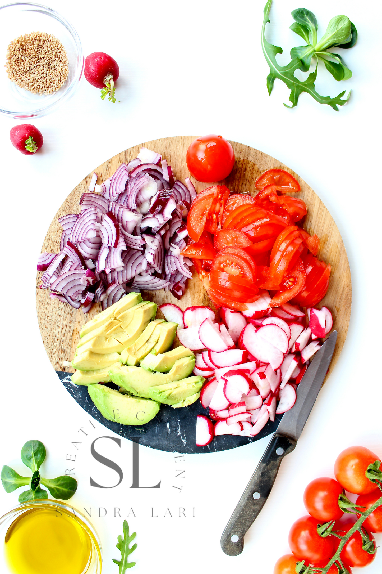 Spring Arugula & Avocado Salad - Set 2 of 3