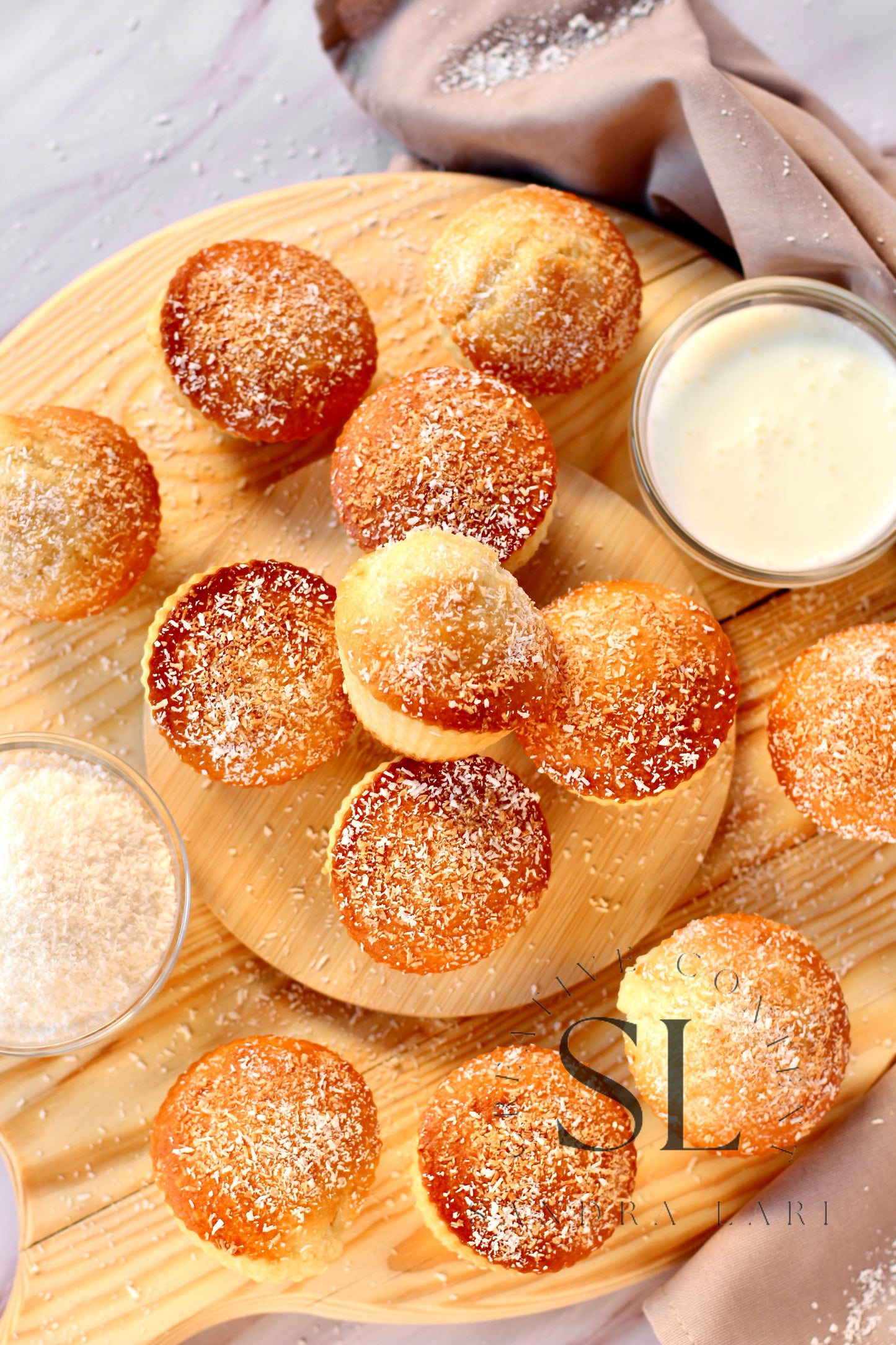 Eggless Coconut Muffins (No Yeast) - Set 4 of 4