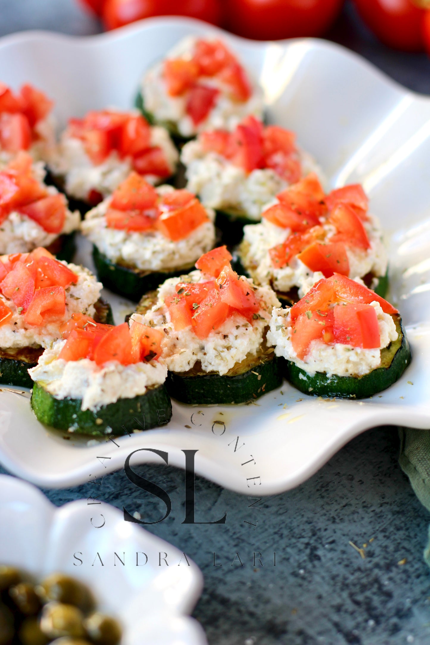 Zucchini Bites with Ricotta Cheese & Tomatoes - Set 2 of 3