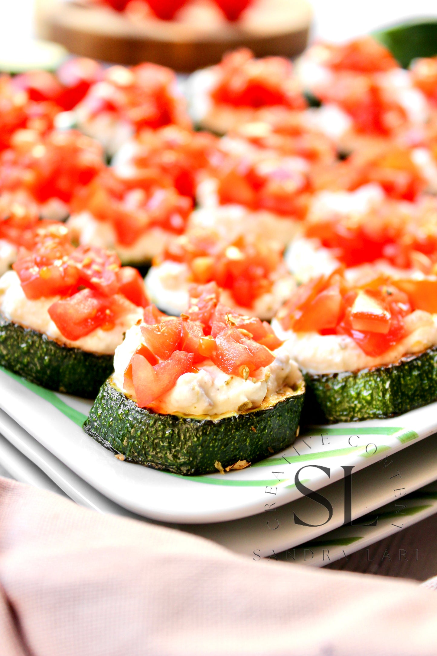 Zucchini Bites with Ricotta Cheese & Tomatoes - Exclusive