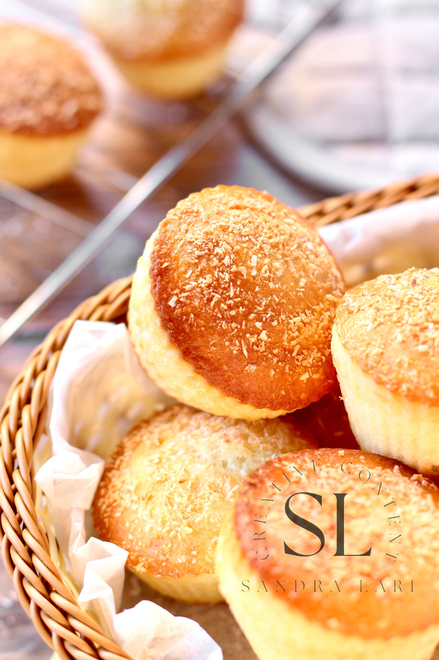 Eggless Coconut Muffins (No Yeast) - Set 1 of 4